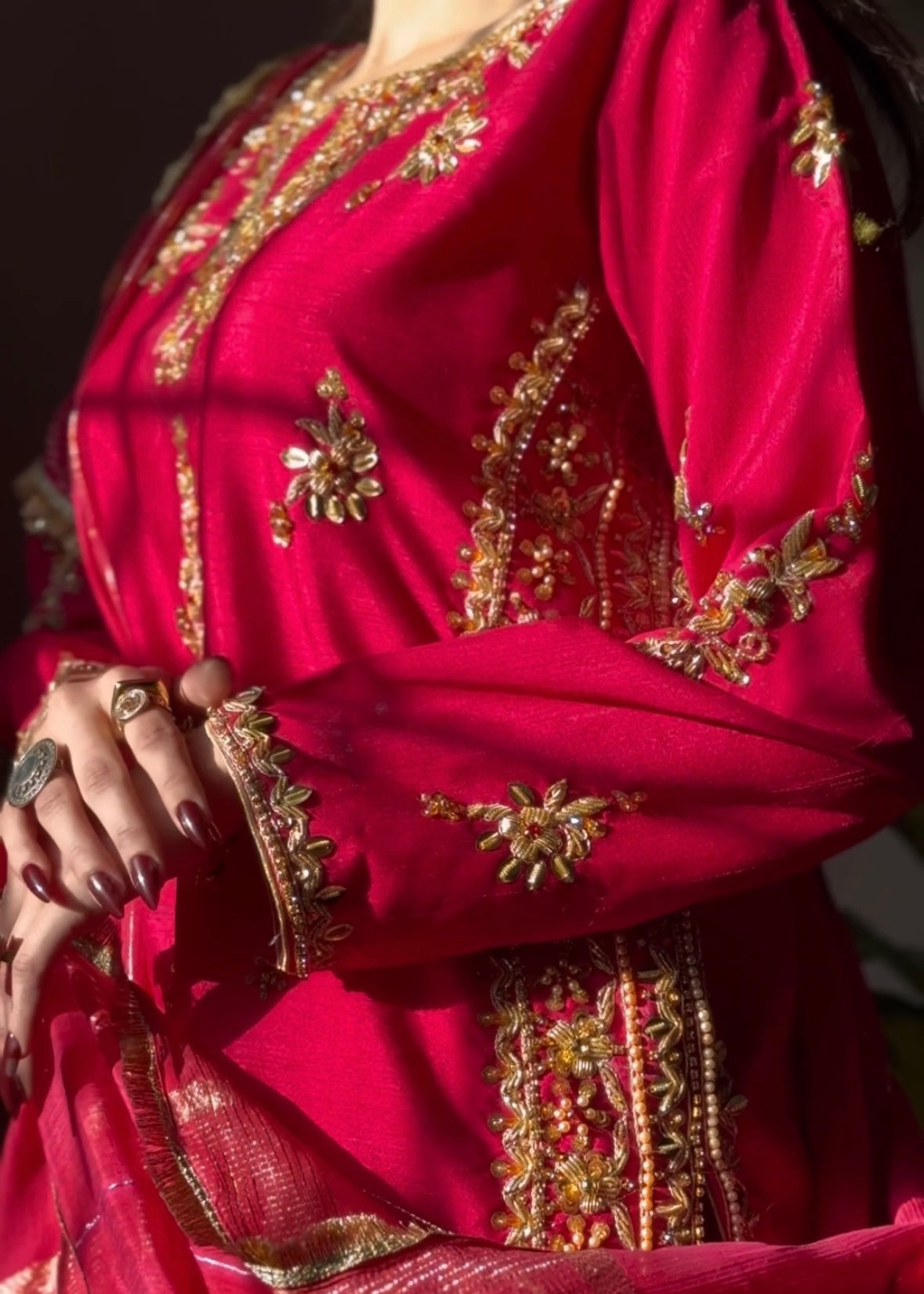 Suits By Sadia Raw silk pink shehnai Women 3pcs