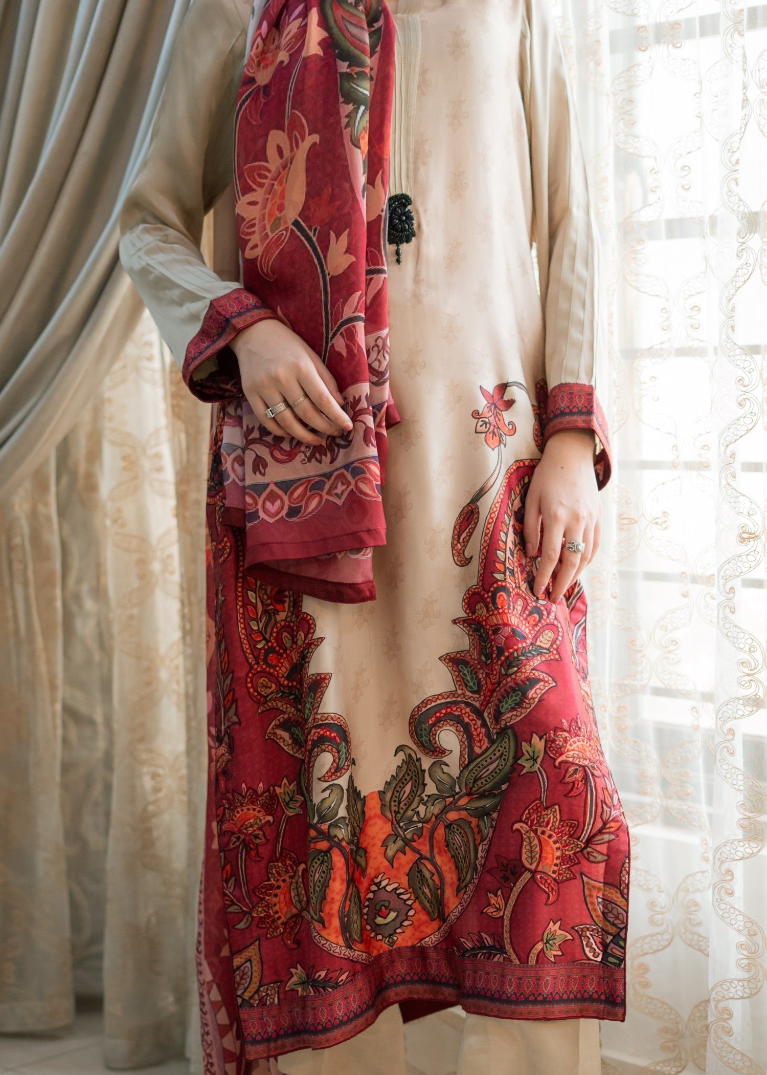 Wardrobe Essentials CRIMSON PAISLEY Women 3pcs