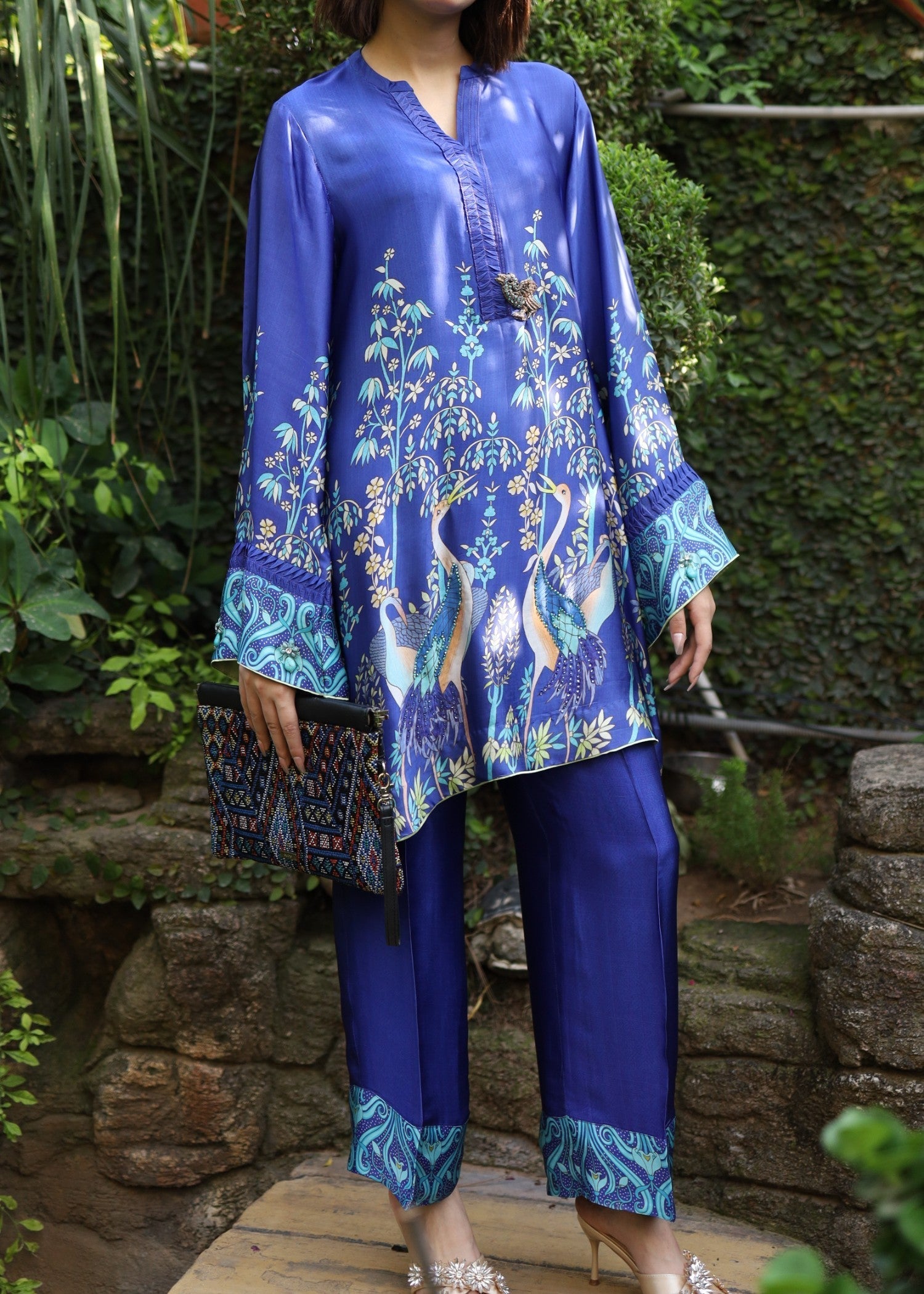 Wardrobe Essentials Floral Flight in Blue Women 2pcs