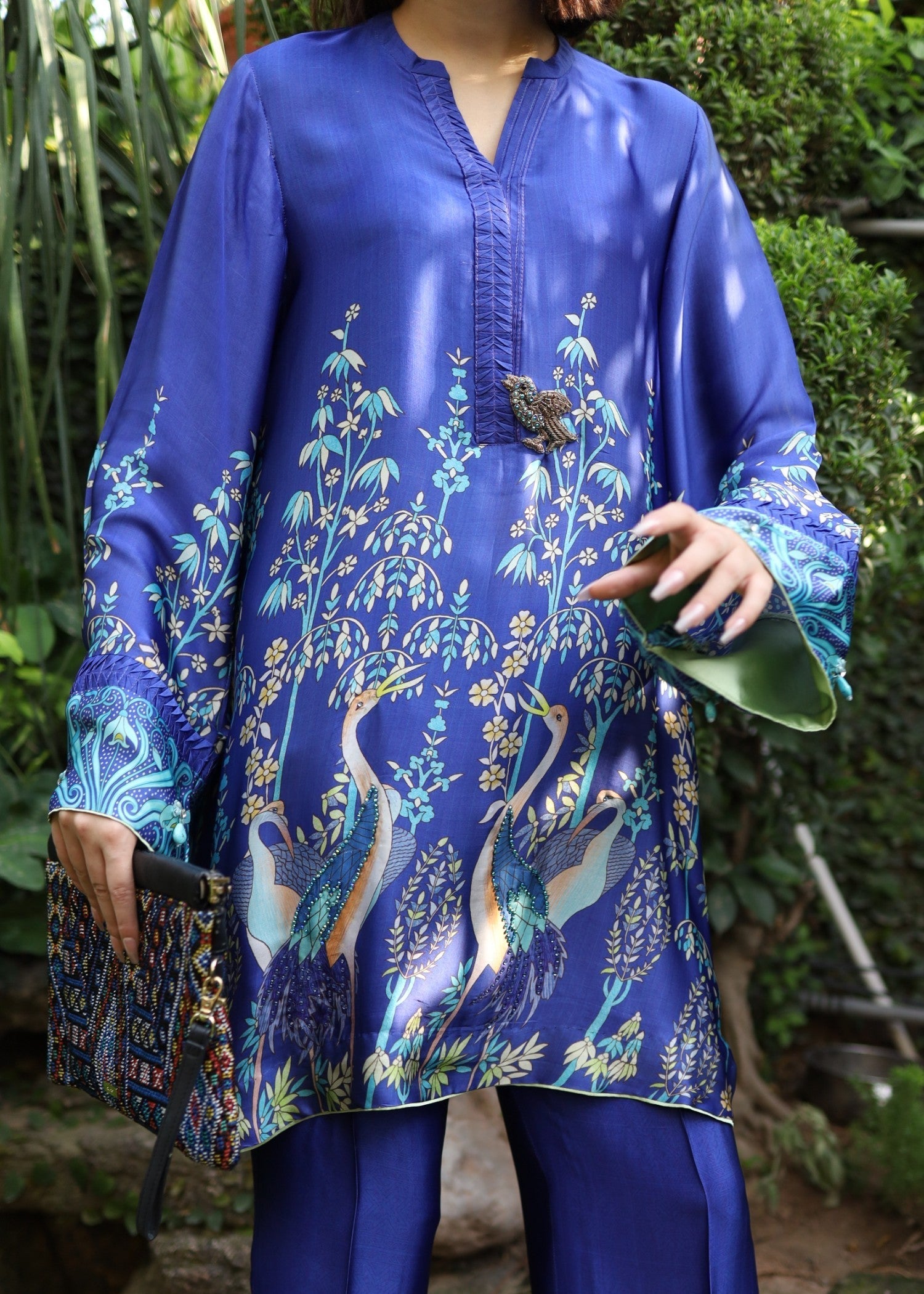 Wardrobe Essentials Floral Flight in Blue Women 2pcs