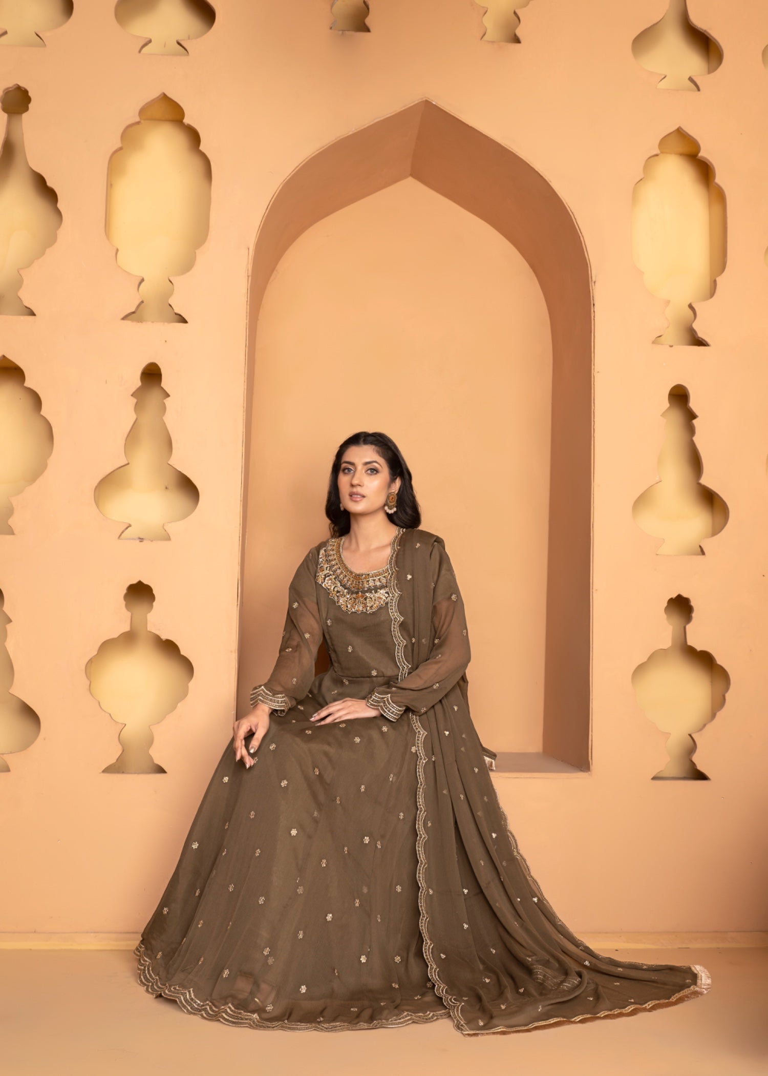 Reet Rivaj Mira Maxi on Chiffon Women 3pcs