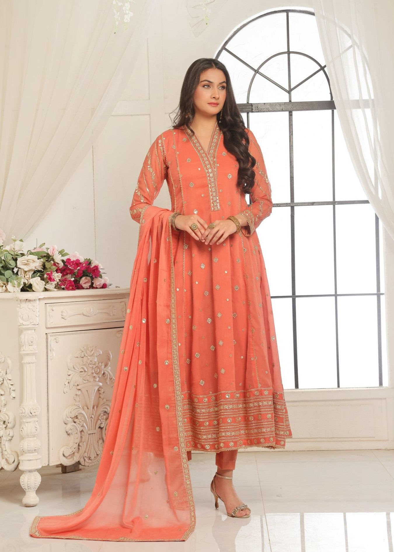 Al-Harir Apparel Zarif V2 Peach Women 3pcs