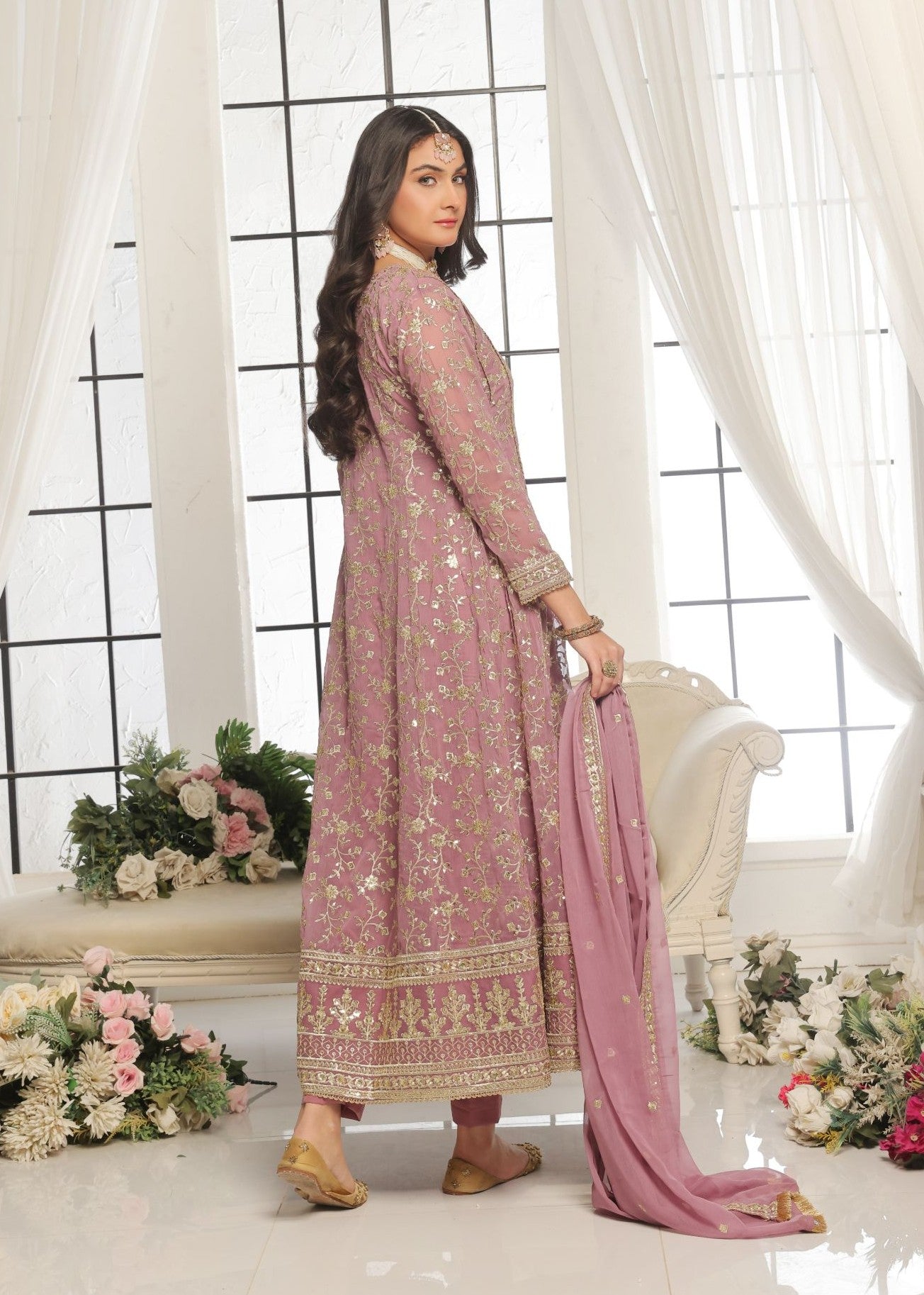 Al-Harir Apparel Rehana Mauve Pink Women 3pcs