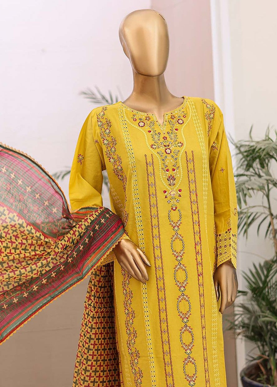 Suntex Fabrics – yellow Festive Embroidered Women 3pcs