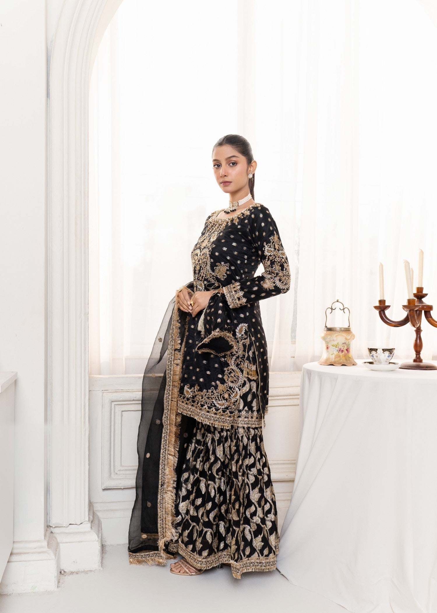 Sara Jahan Black Crown Women 3pcs