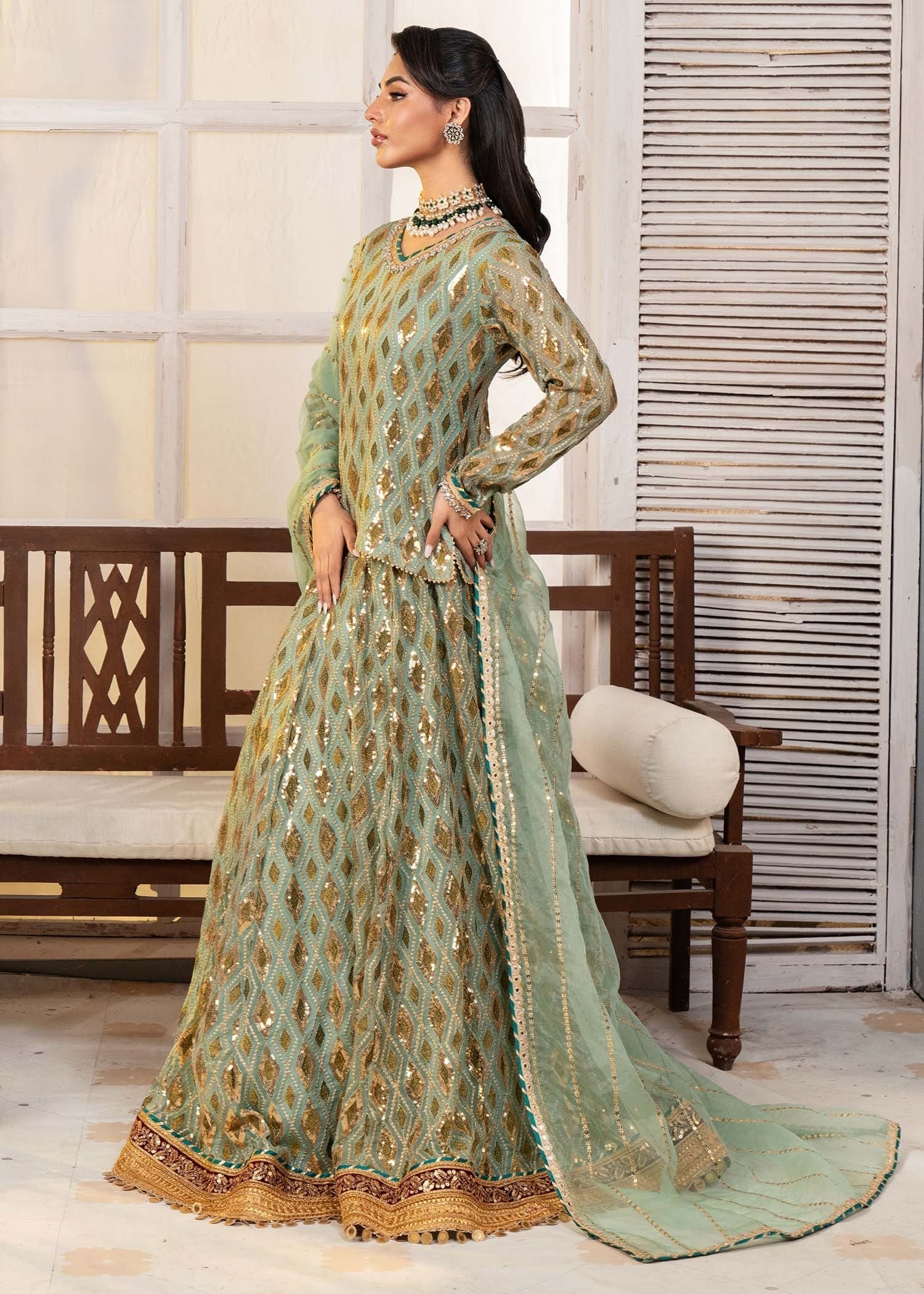 Ayesha Closet Sitara Pastel Green Women 3pcs