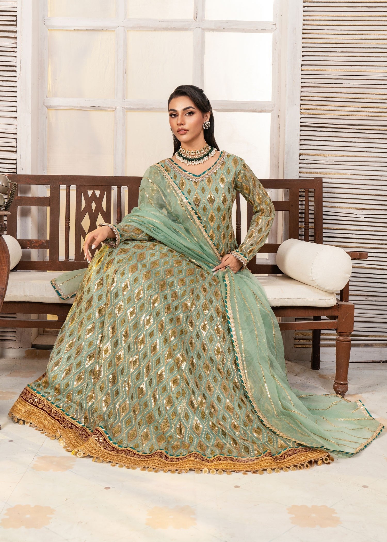Ayesha Closet Sitara Pastel Green Women 3pcs