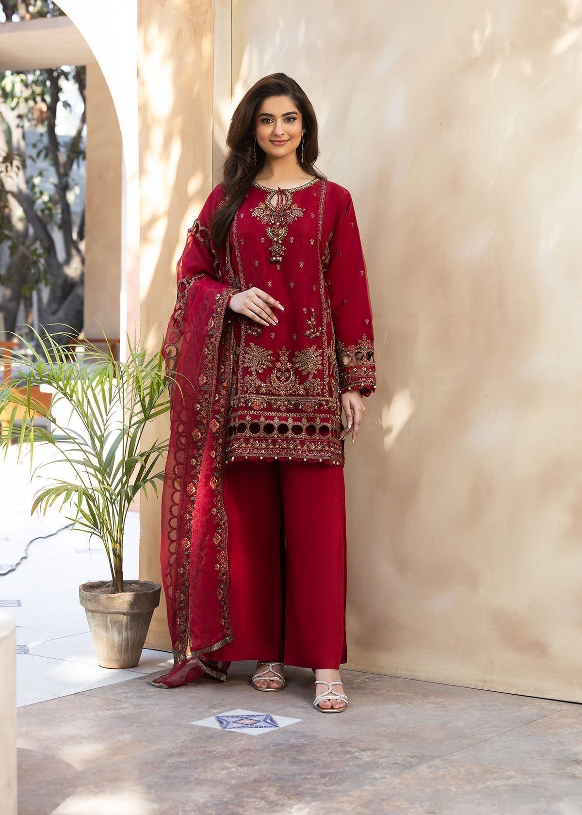 Bin Tayyab (BT006048 RED) Women 3pcs