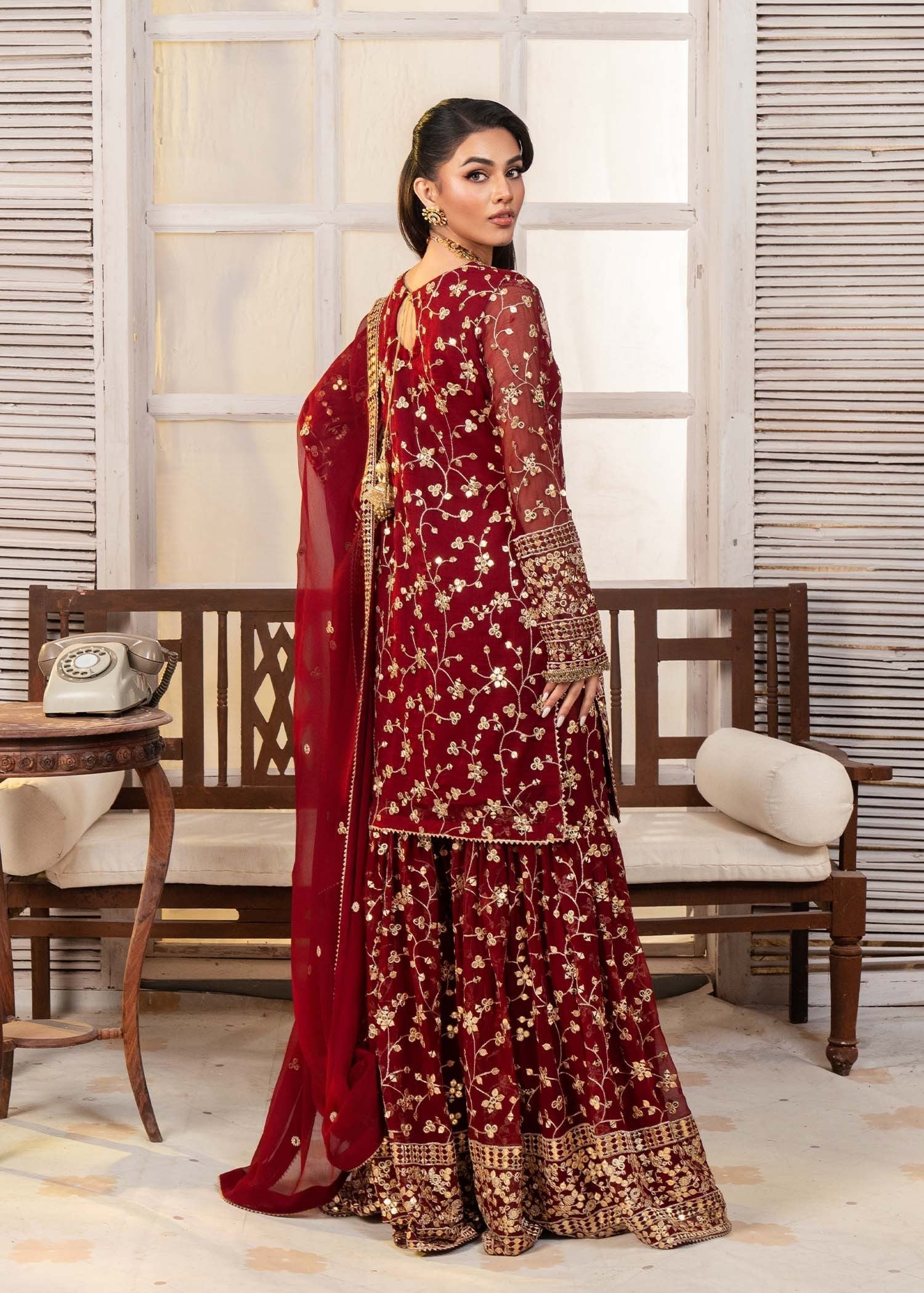 Ayesha Closet Mehndi Cheery Red Women 3pcs