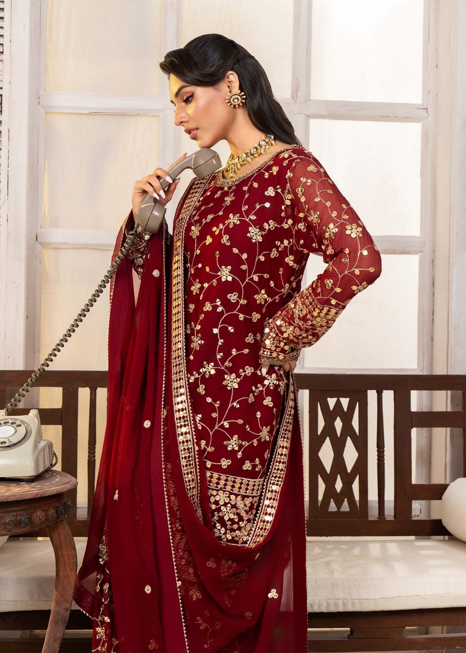 Ayesha Closet Mehndi Cheery Red Women 3pcs