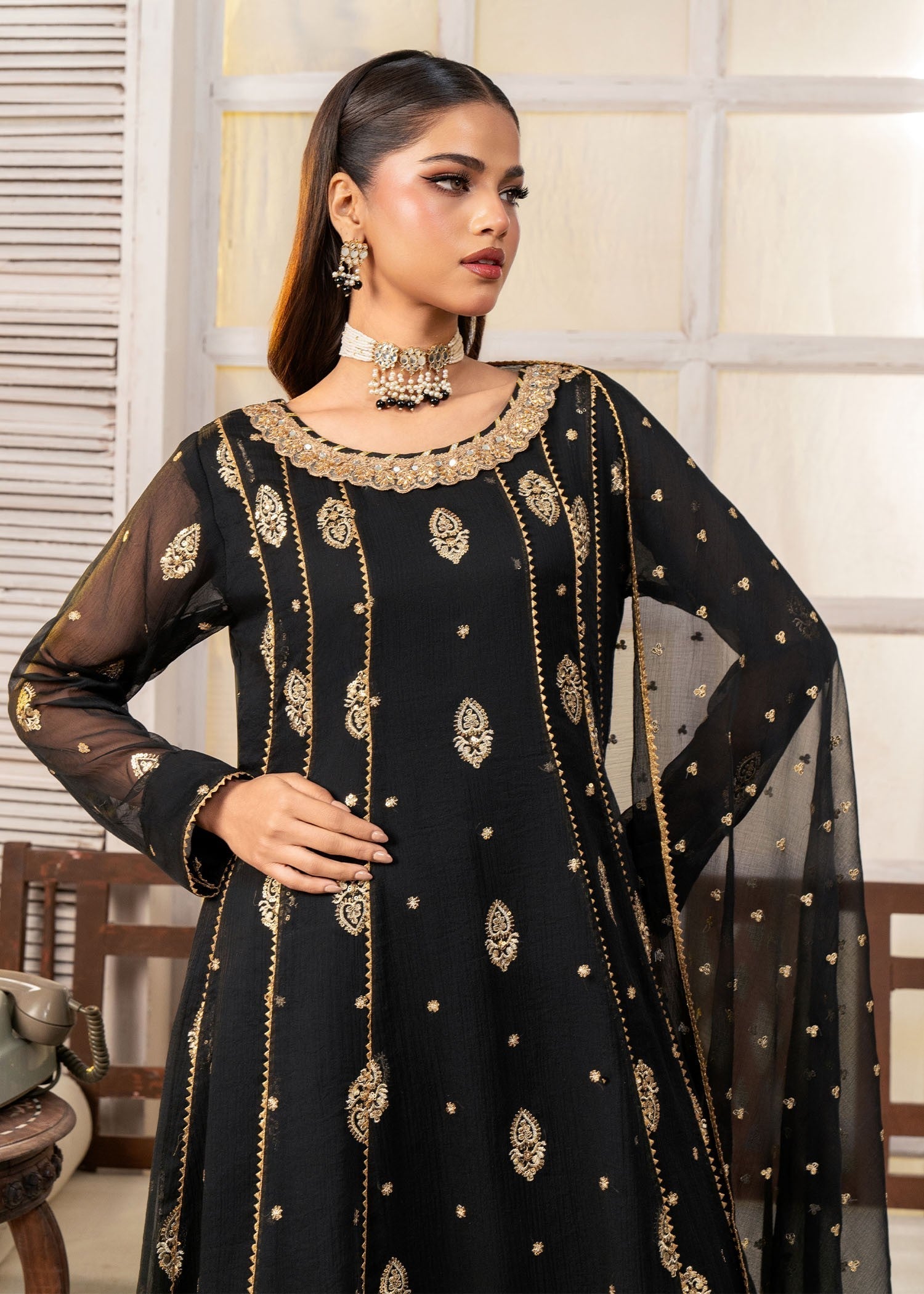 Ayesha Closet Gulnaar Black Women 3pcs