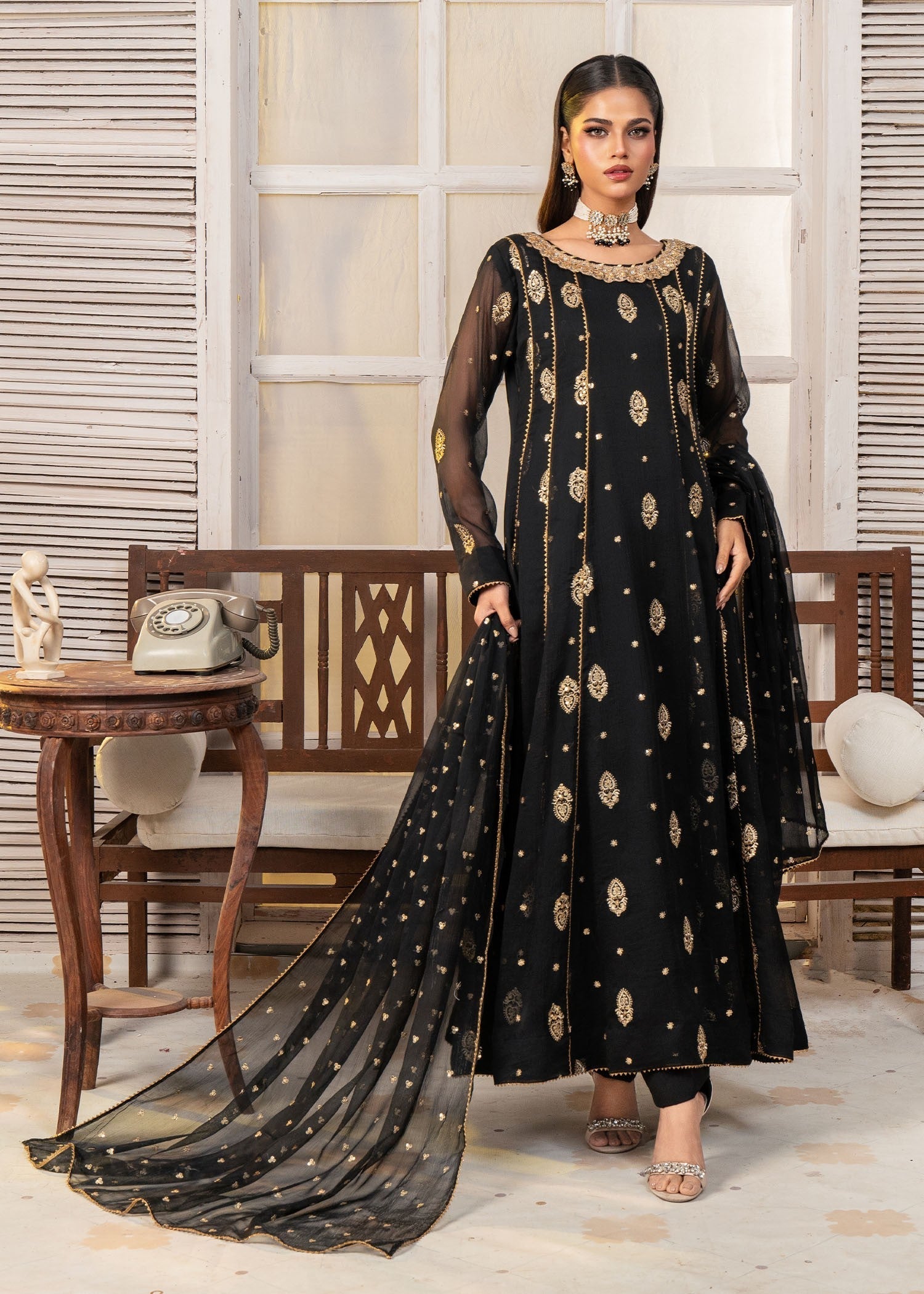 Ayesha Closet Gulnaar Black Women 3pcs