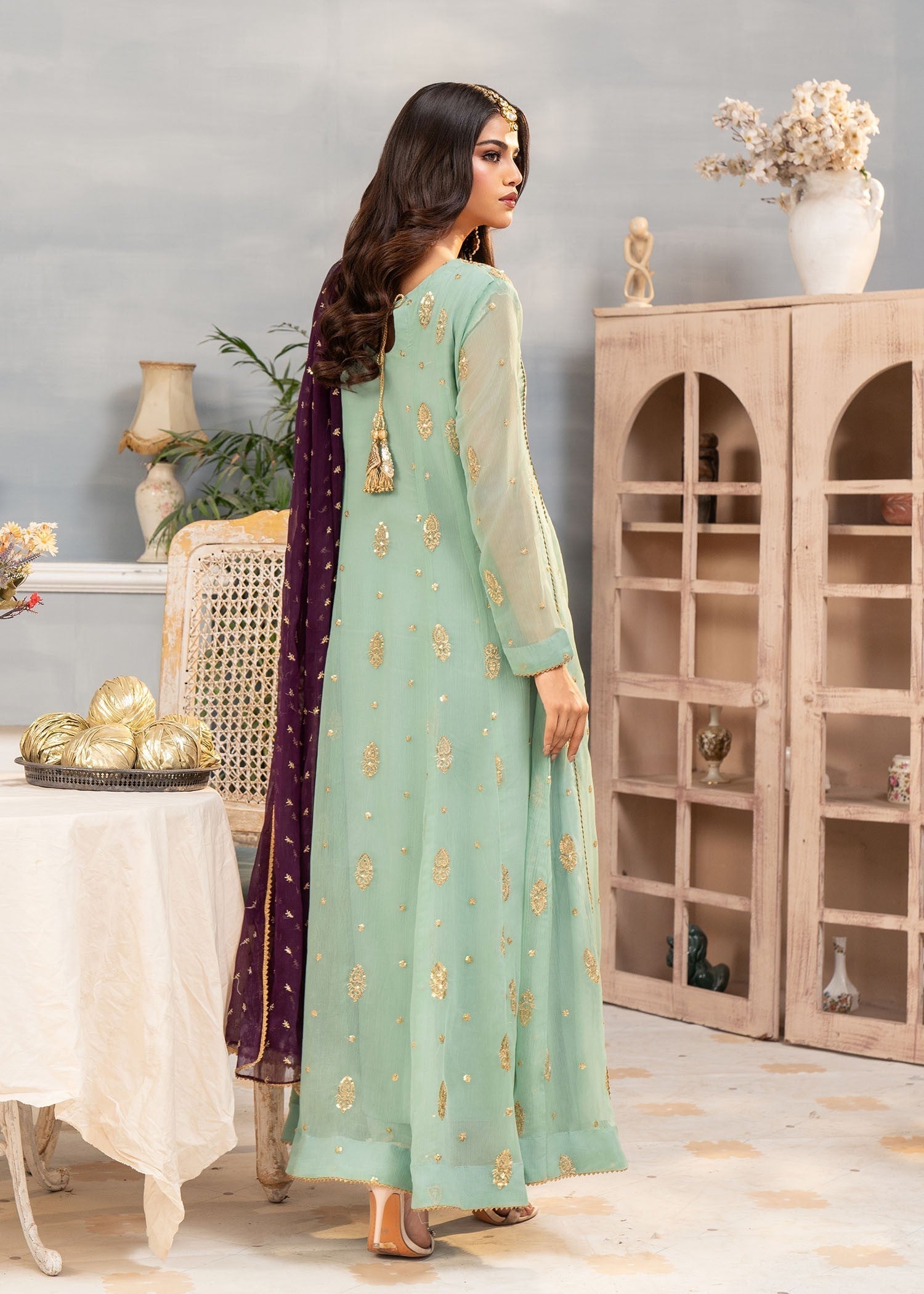 Ayesha Closet Gulnaar Pastel Green Women 3pcs