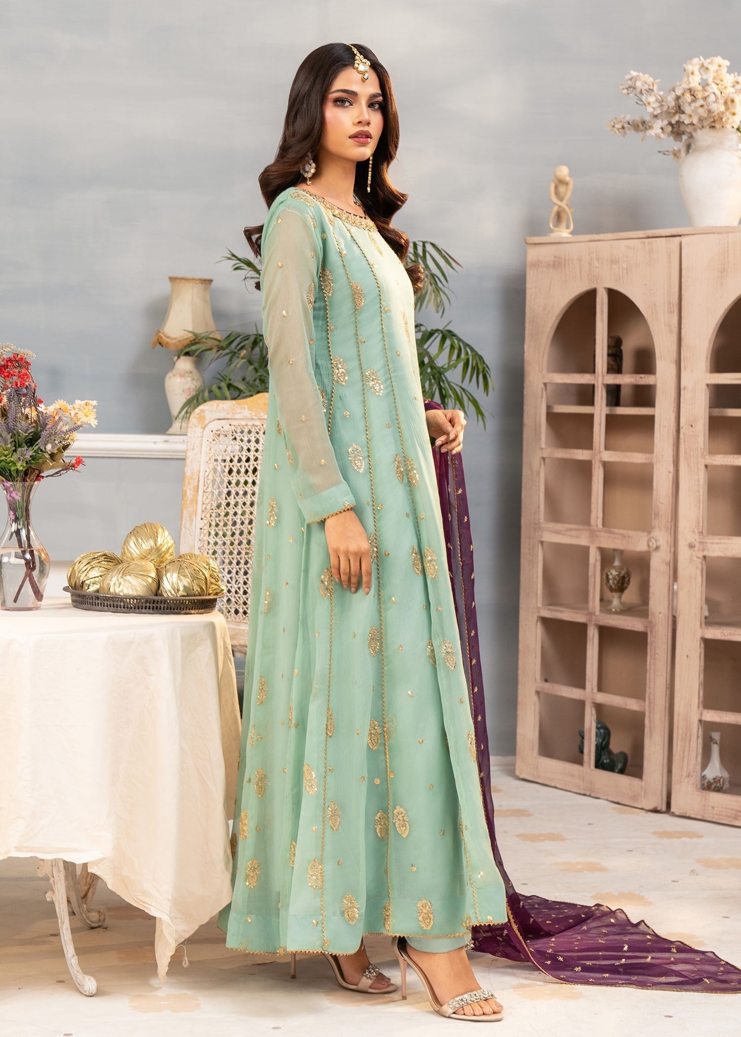 Ayesha Closet Gulnaar Pastel Green Women 3pcs