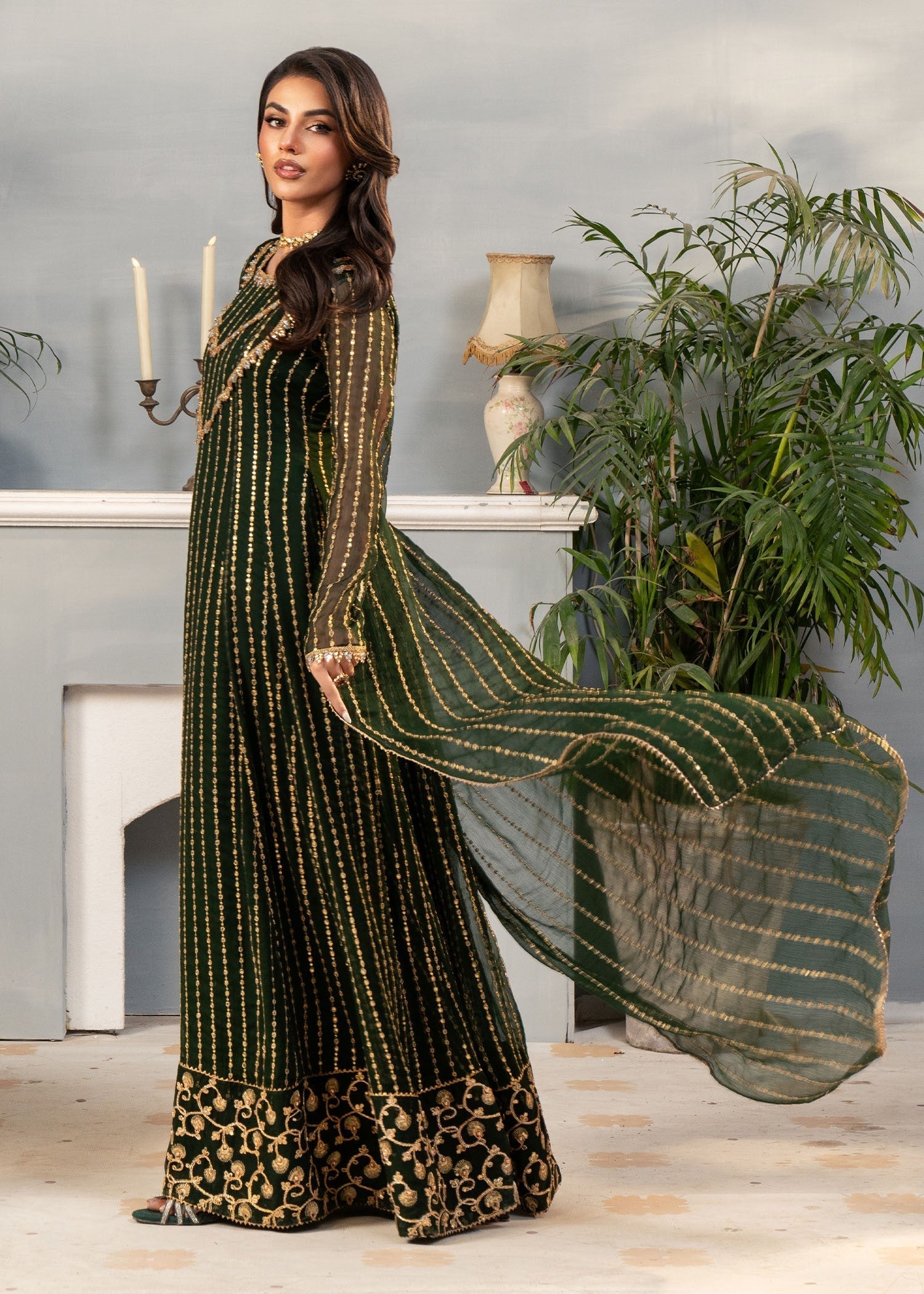 Ayesha Closet Malaa Green Women 3pcs