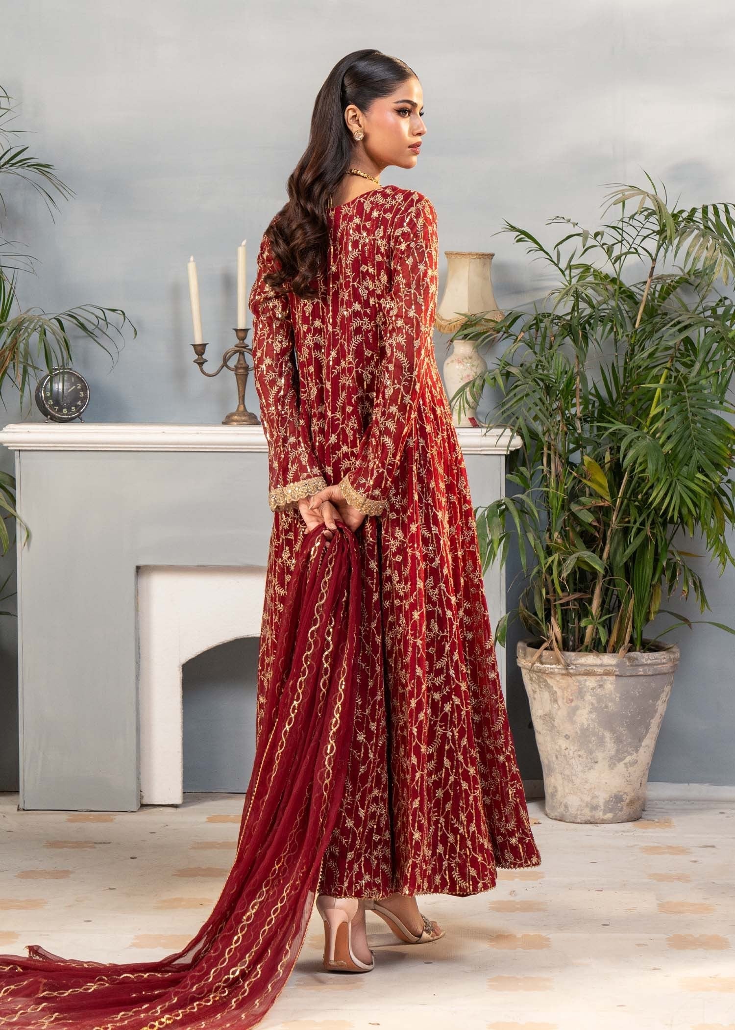 Ayesha Closet Shama Red Women 3pcs