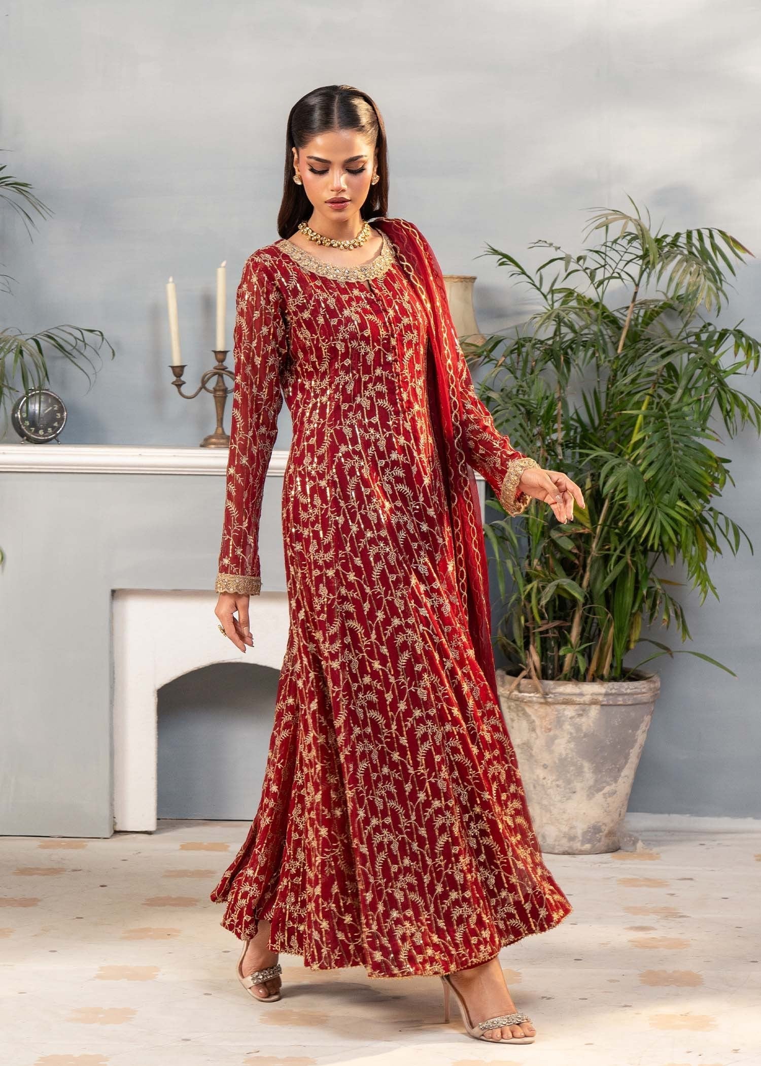 Ayesha Closet Shama Red Women 3pcs