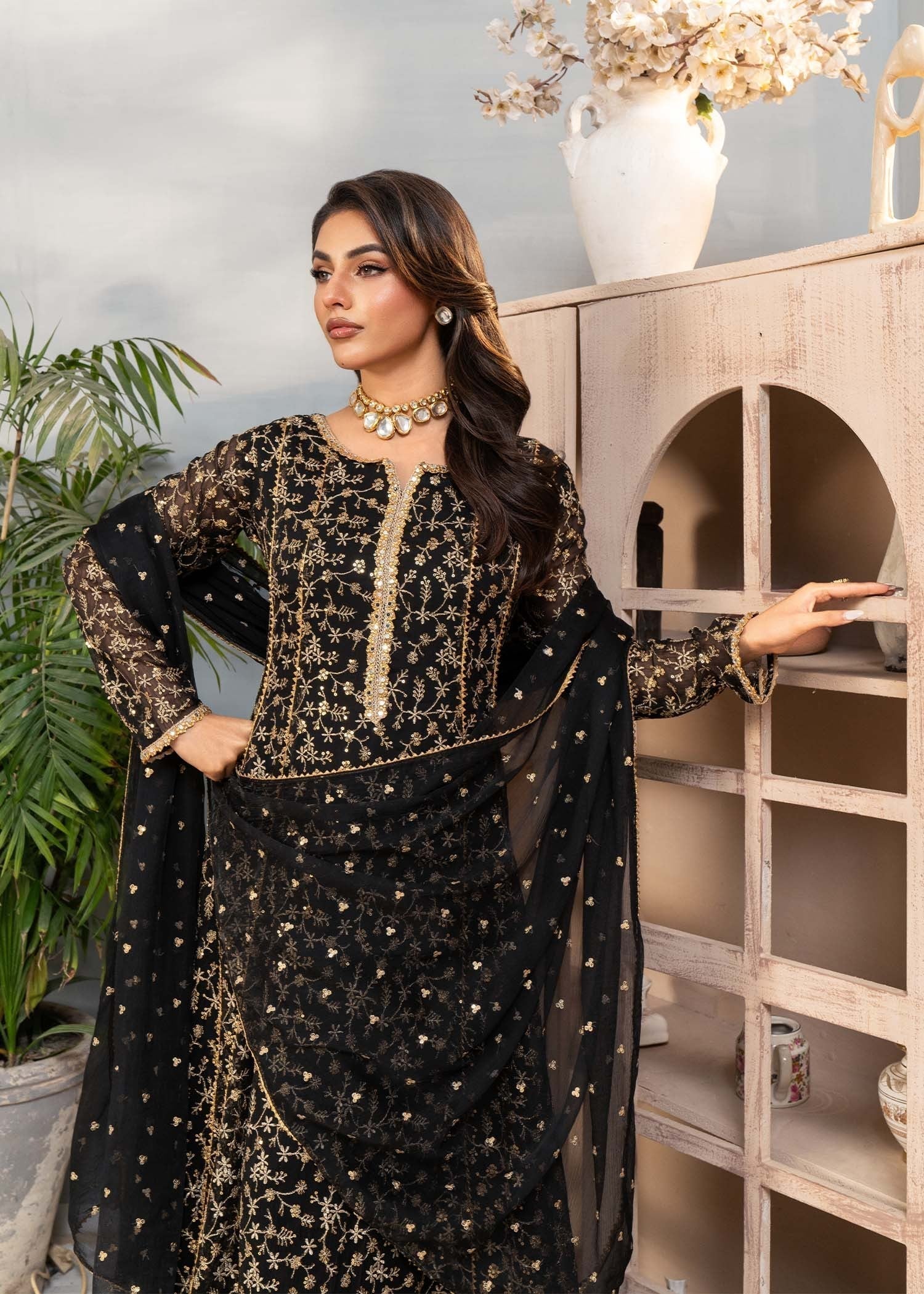 Ayesha Closet Sawariya Black Women 3pcs