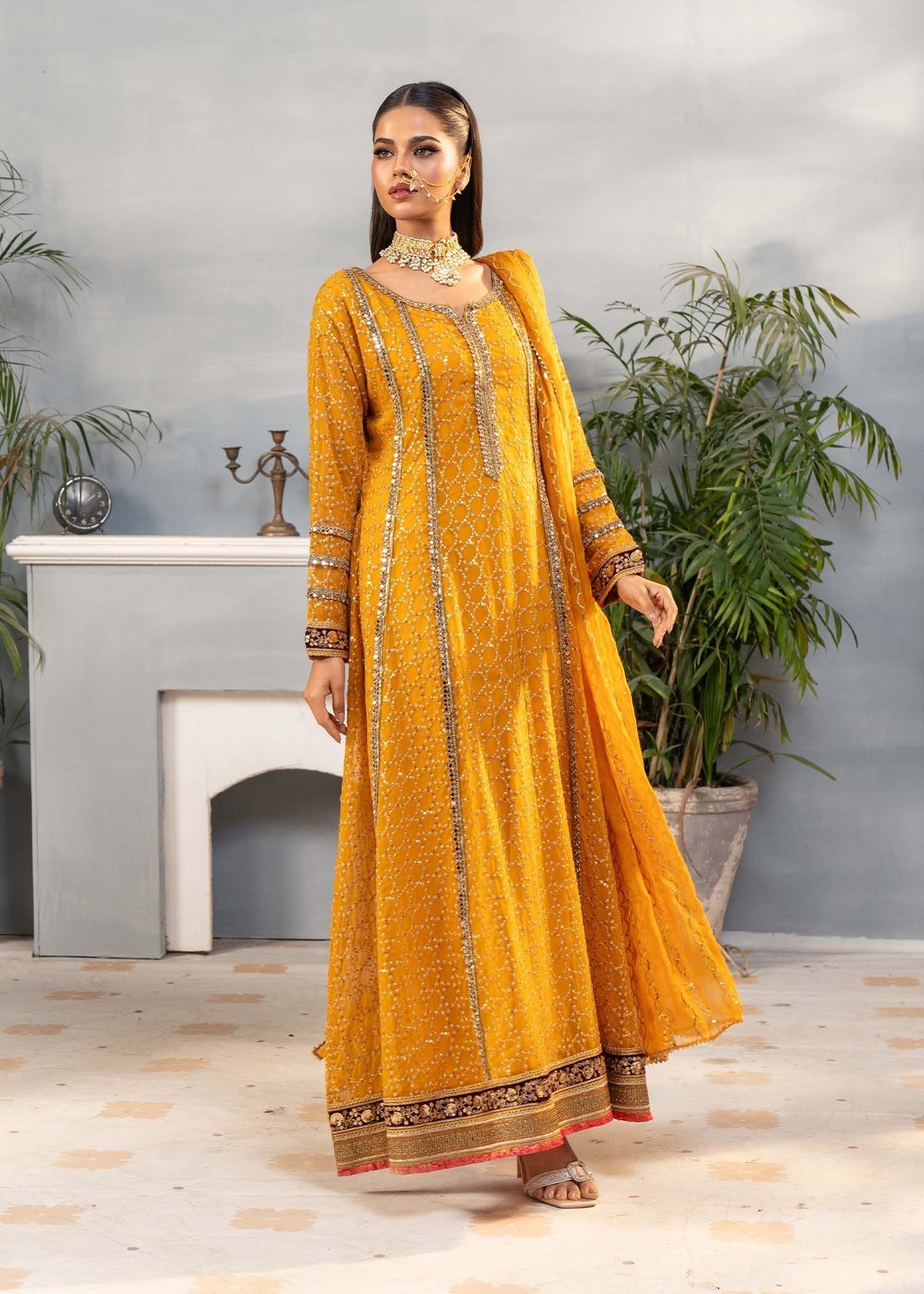 Ayesha Closet Shehzadi Mustard Magic Women 3pcs