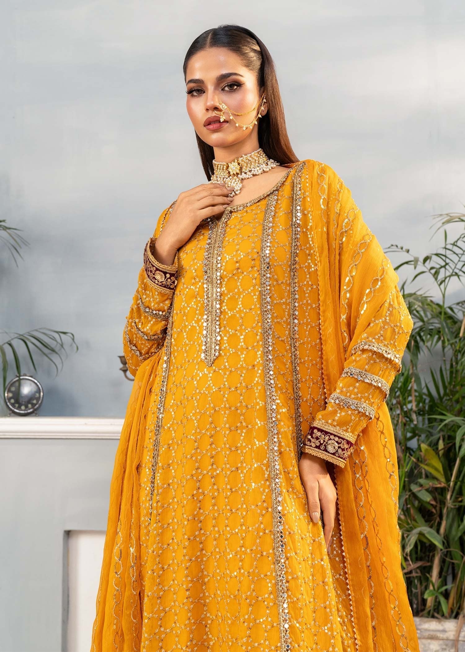 Ayesha Closet Shehzadi Mustard Magic Women 3pcs