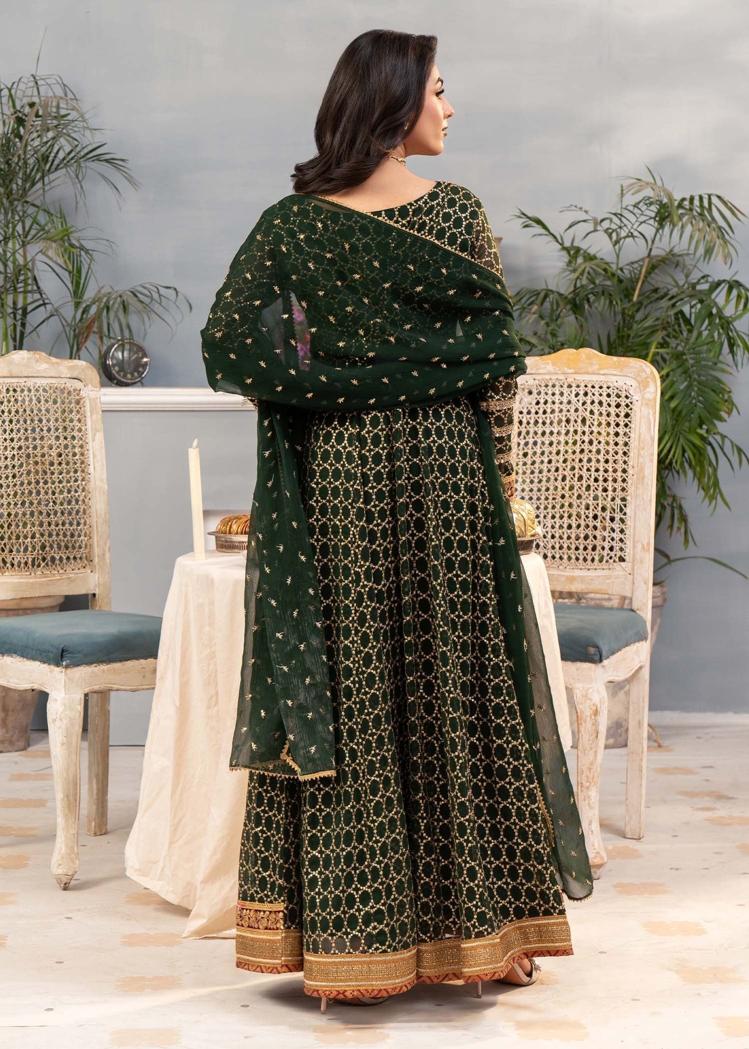 Ayesha Closet Shehzadi Bottle Green Women 3pcs