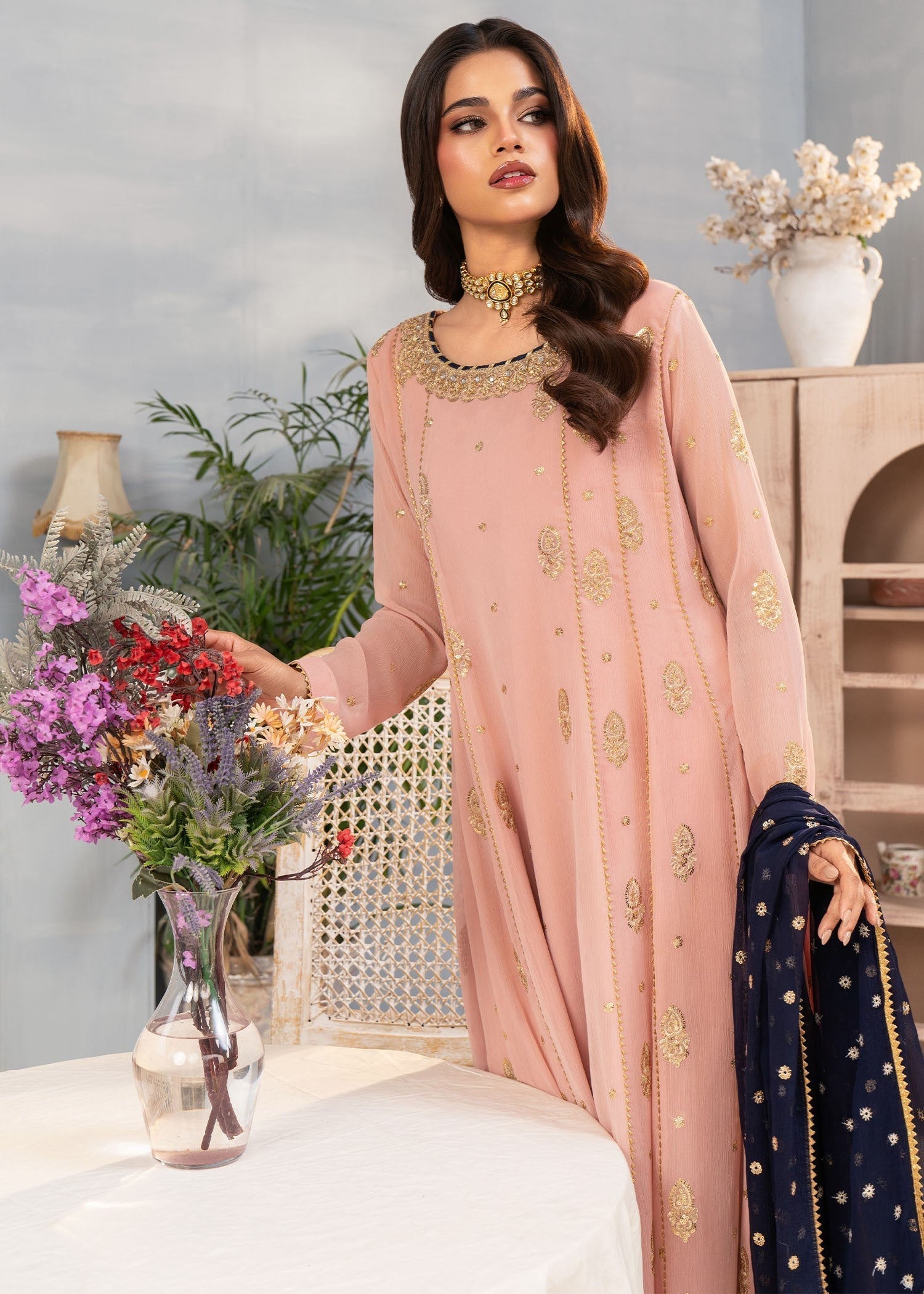 Ayesha Closet Gulnaar Pink Women 3pcs