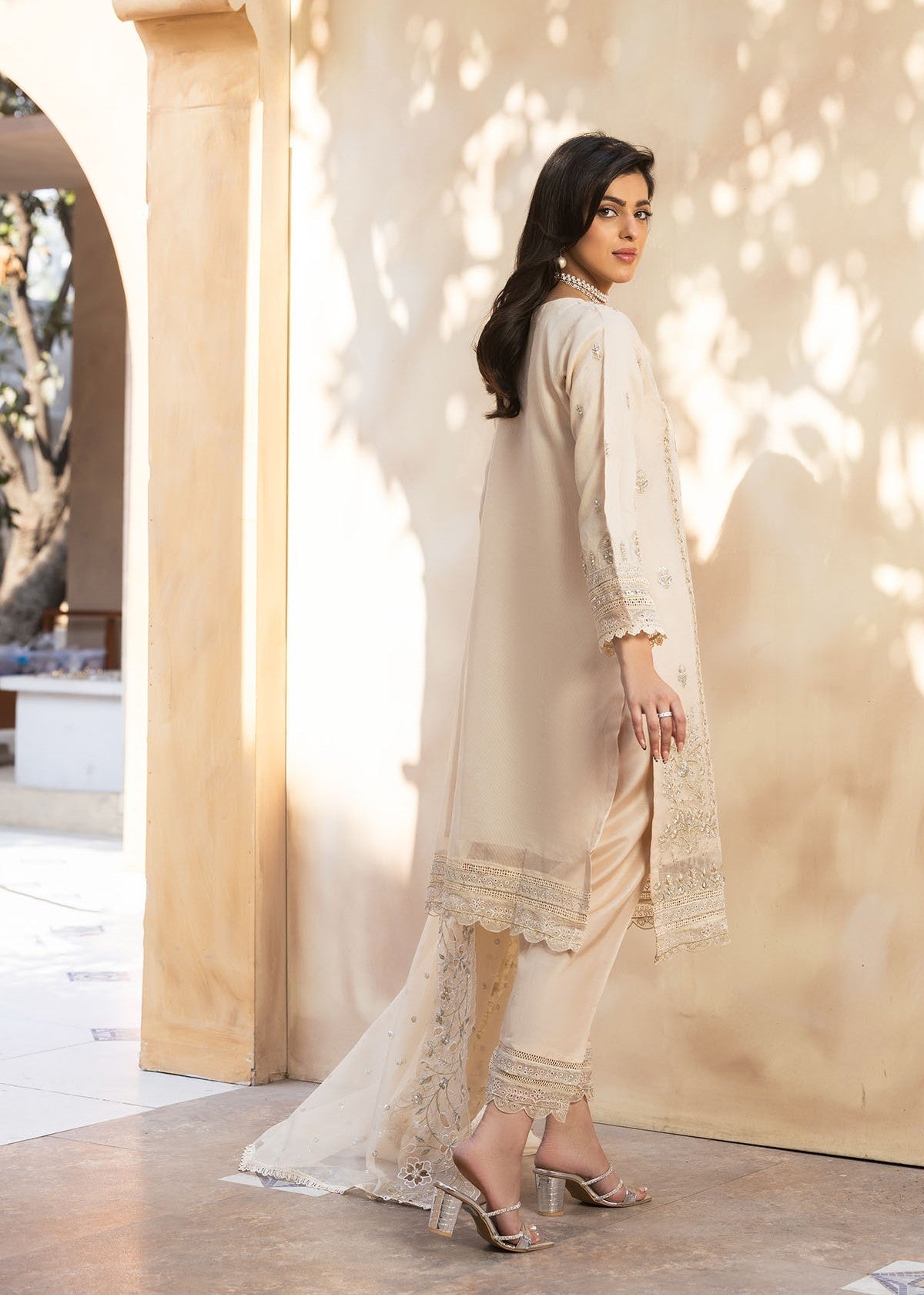 Bin Tayyab (BT006044 CRM) Women 3pcs