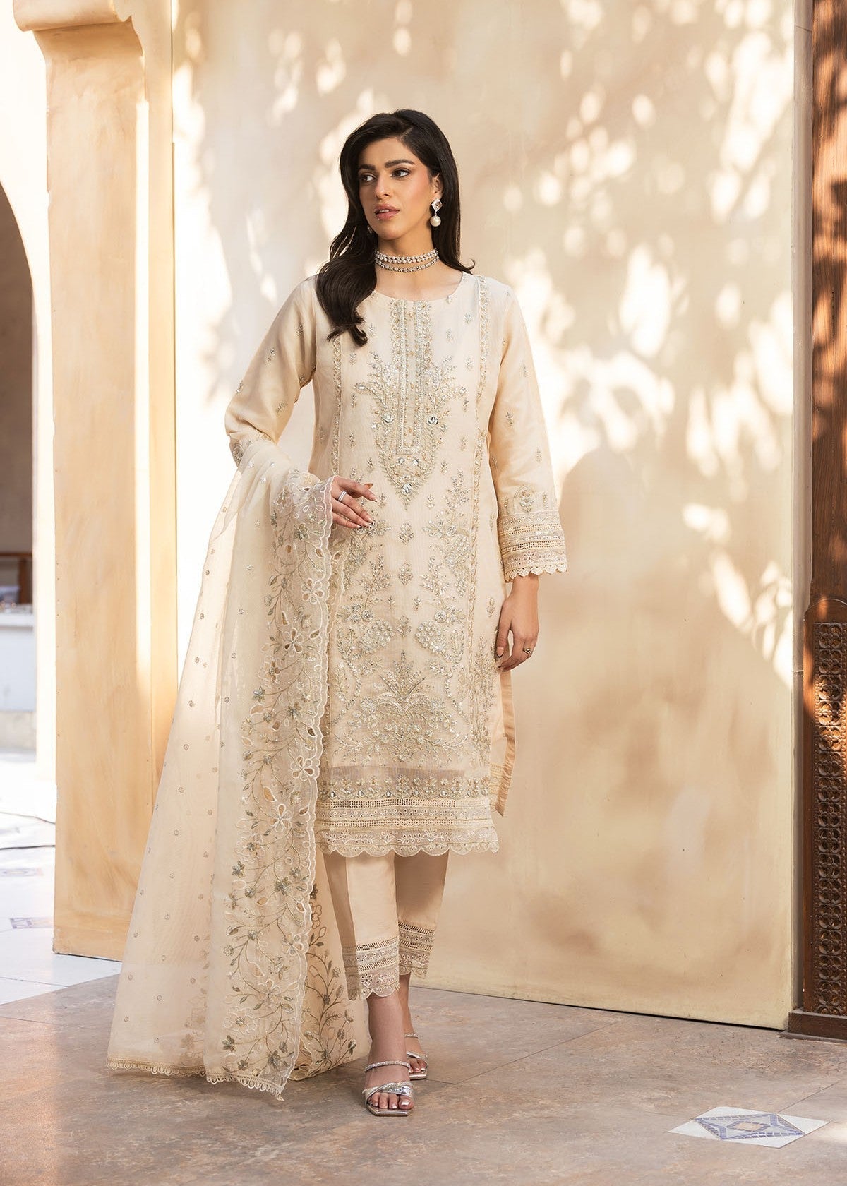 Bin Tayyab (BT006044 CRM) Women 3pcs