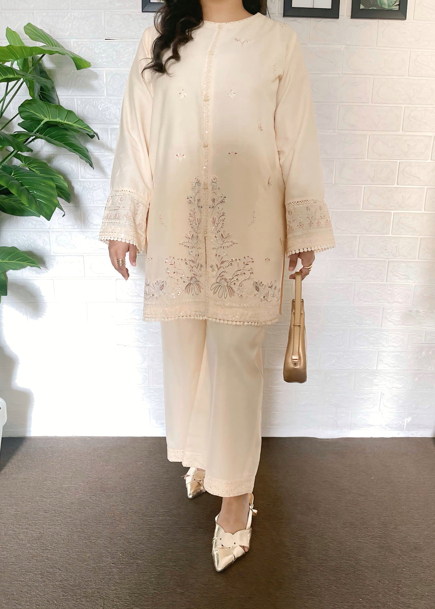 The Turkish Wear Sea Shell Rose White Women 2pcs