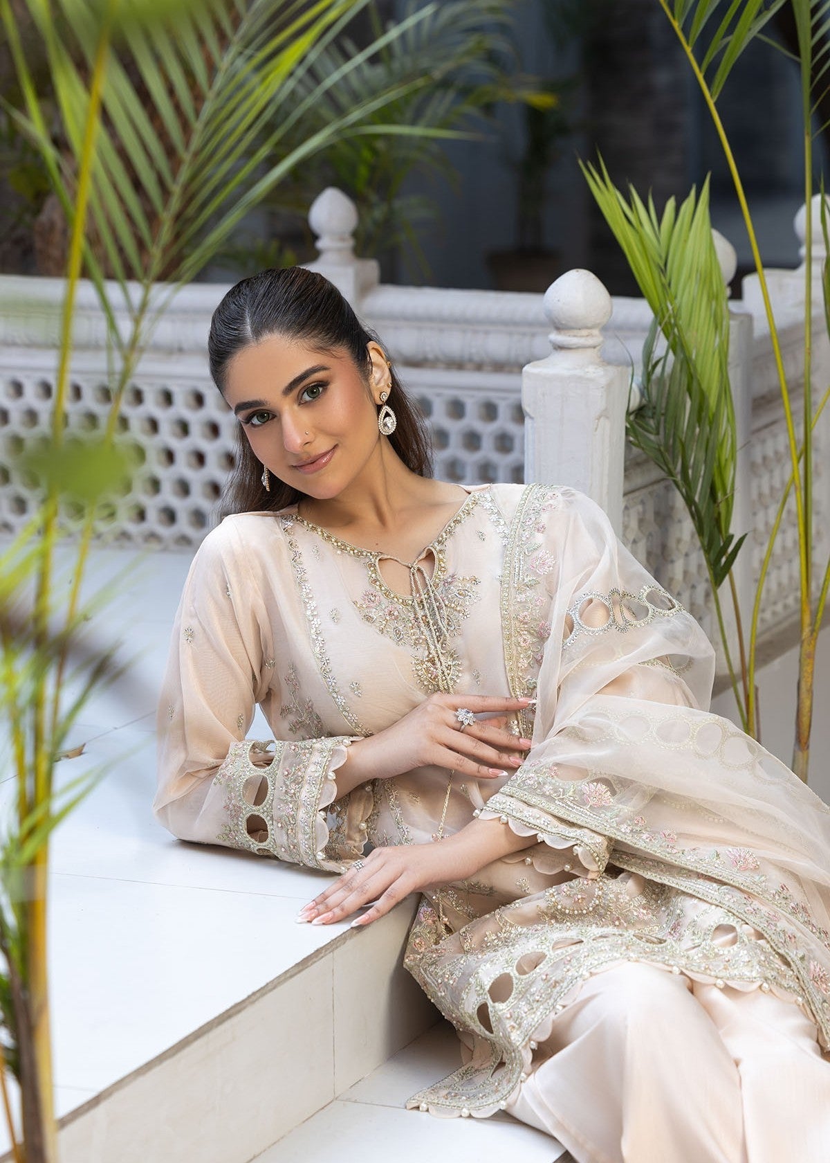 Bin Tayyab (BT006048 CRM) Women 3pcs