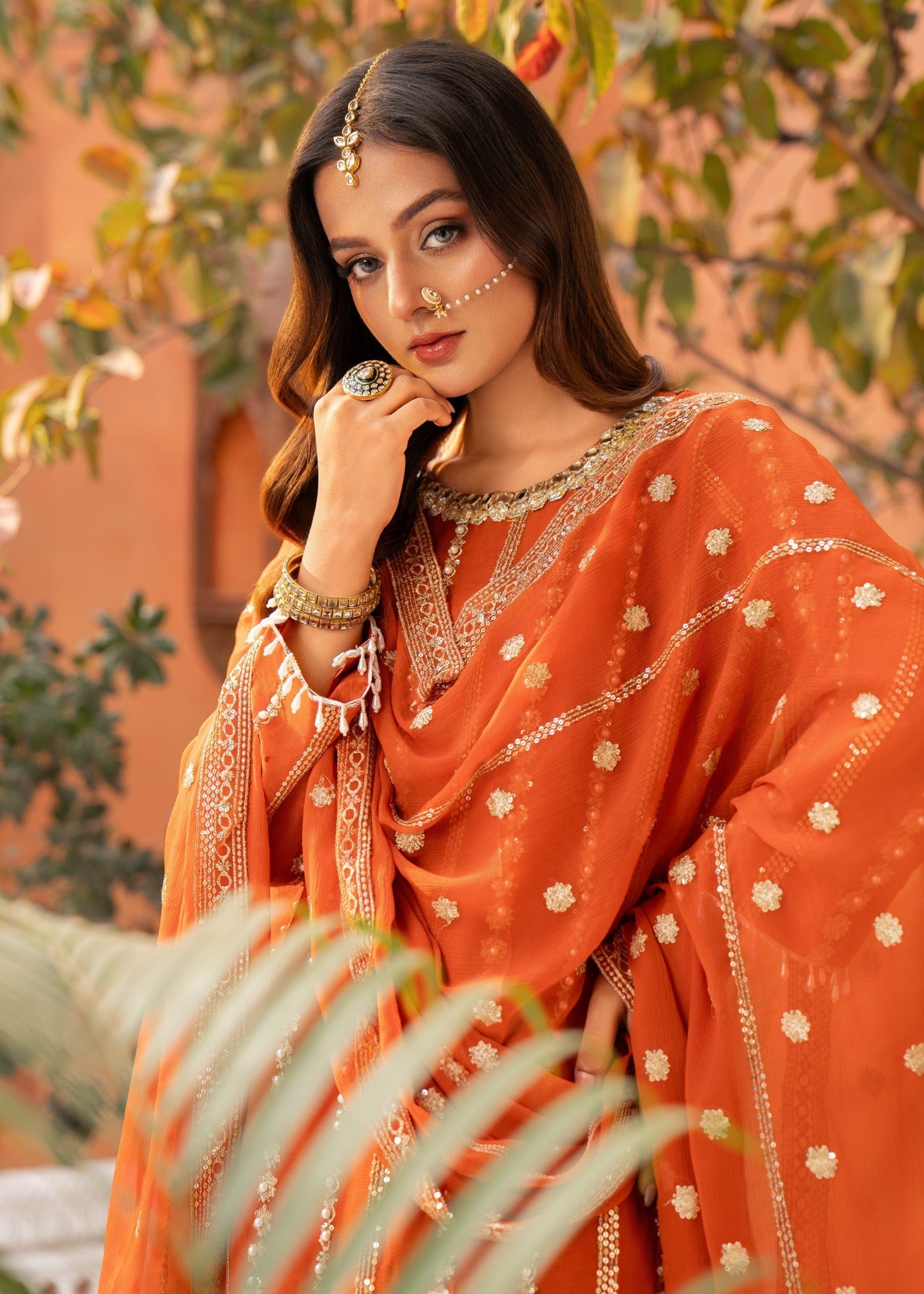 Maira Fashion Orange Sharara 02 Women 3pcs