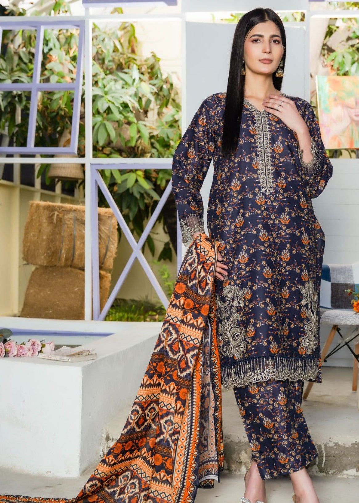 Pehnawa Basics PRINTED LAWN A004 Women 3pcs