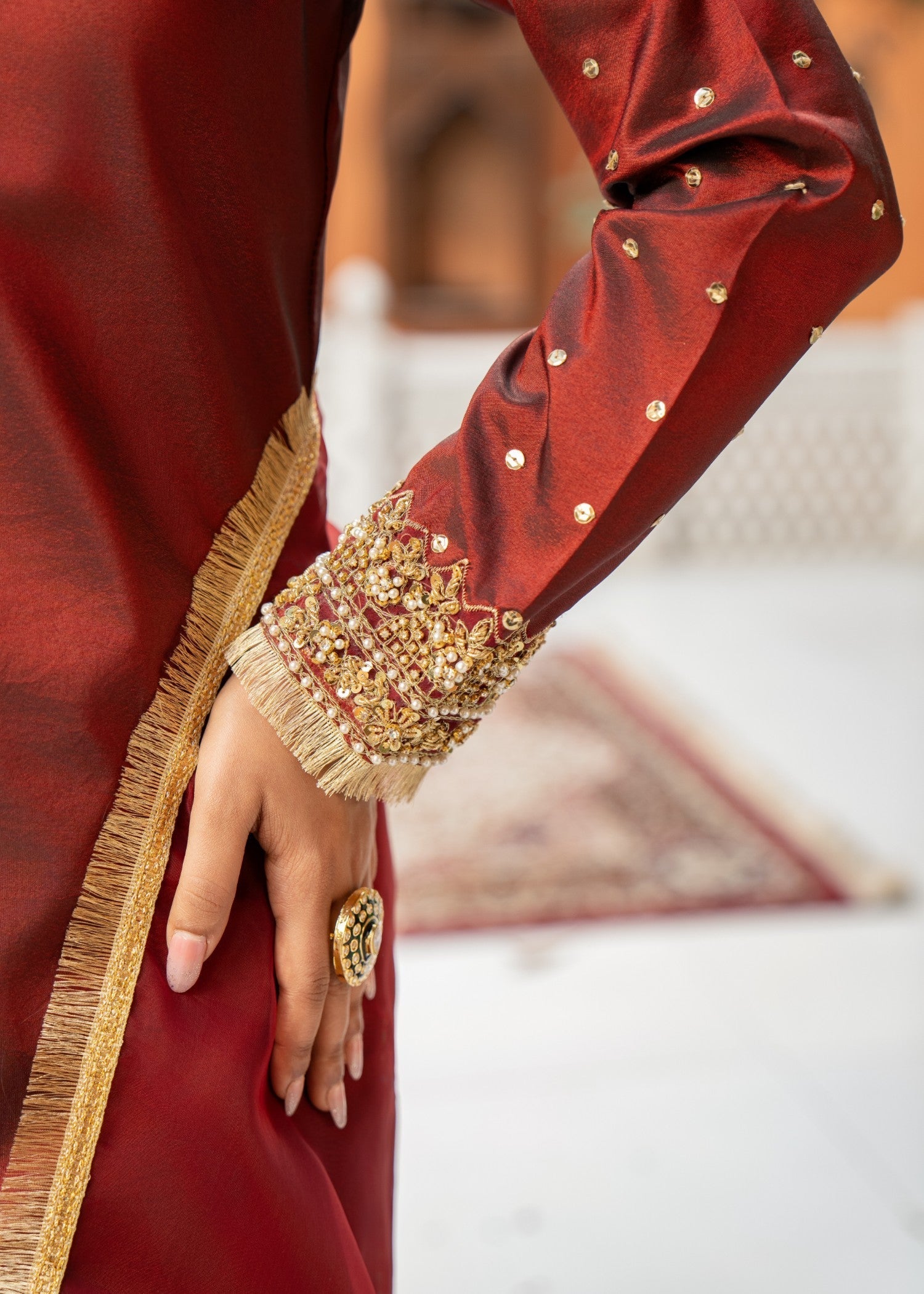 Maira Fashion Maroon Sharara 03 Women 3pcs