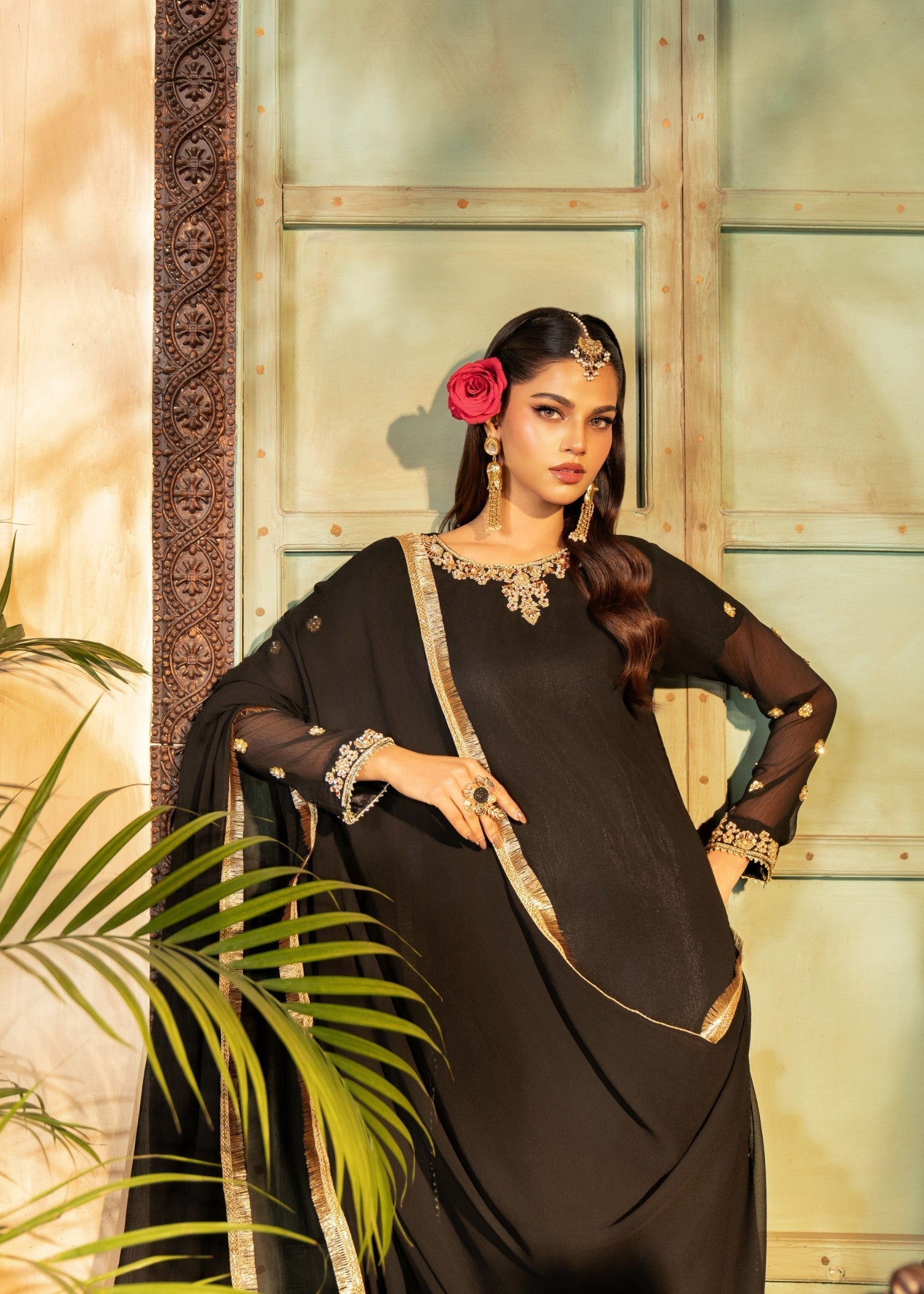 Maira Fashion Black Kurta Set 04 Women 3pcs