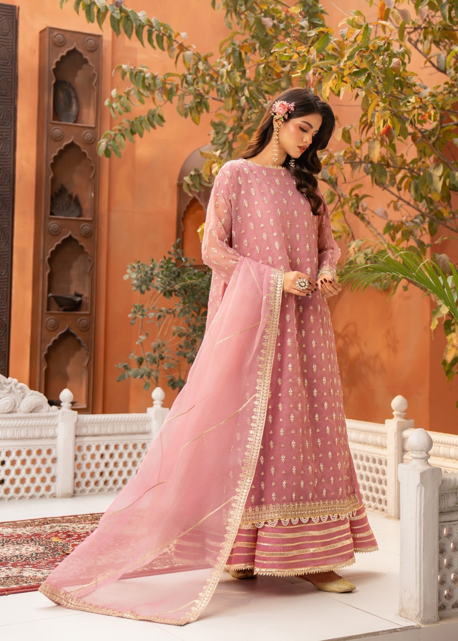 Maira Fashion Pink Sharara Set 05 Women 3pcs