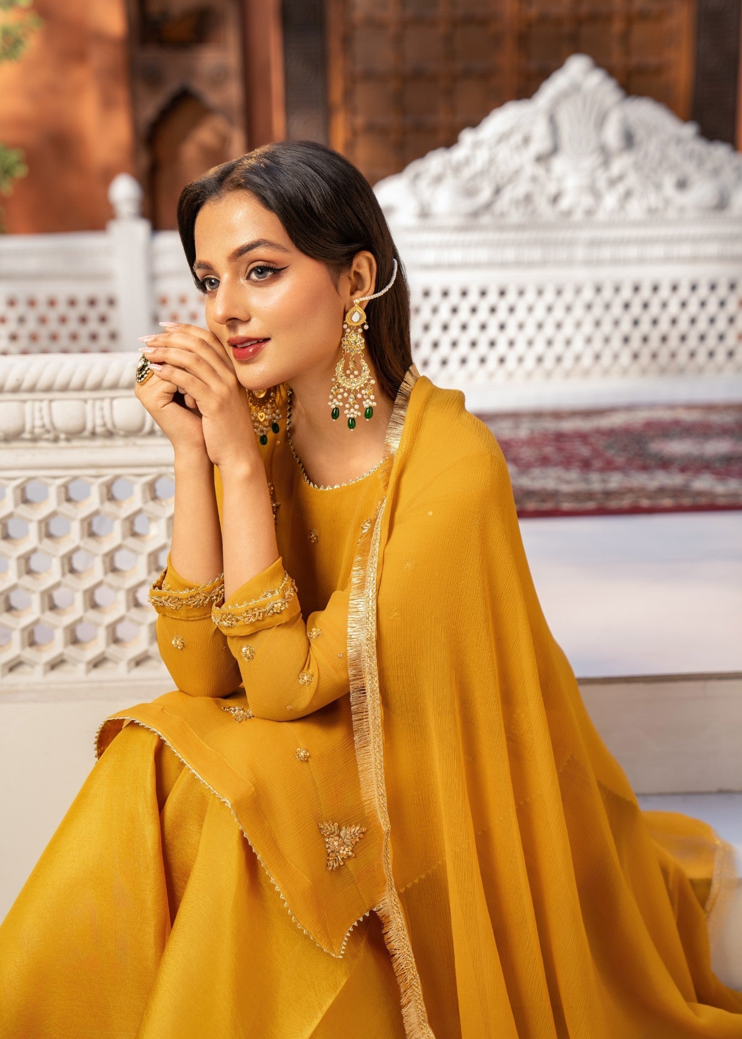 Maira Fashion Mustered Sharara Women 3pcs