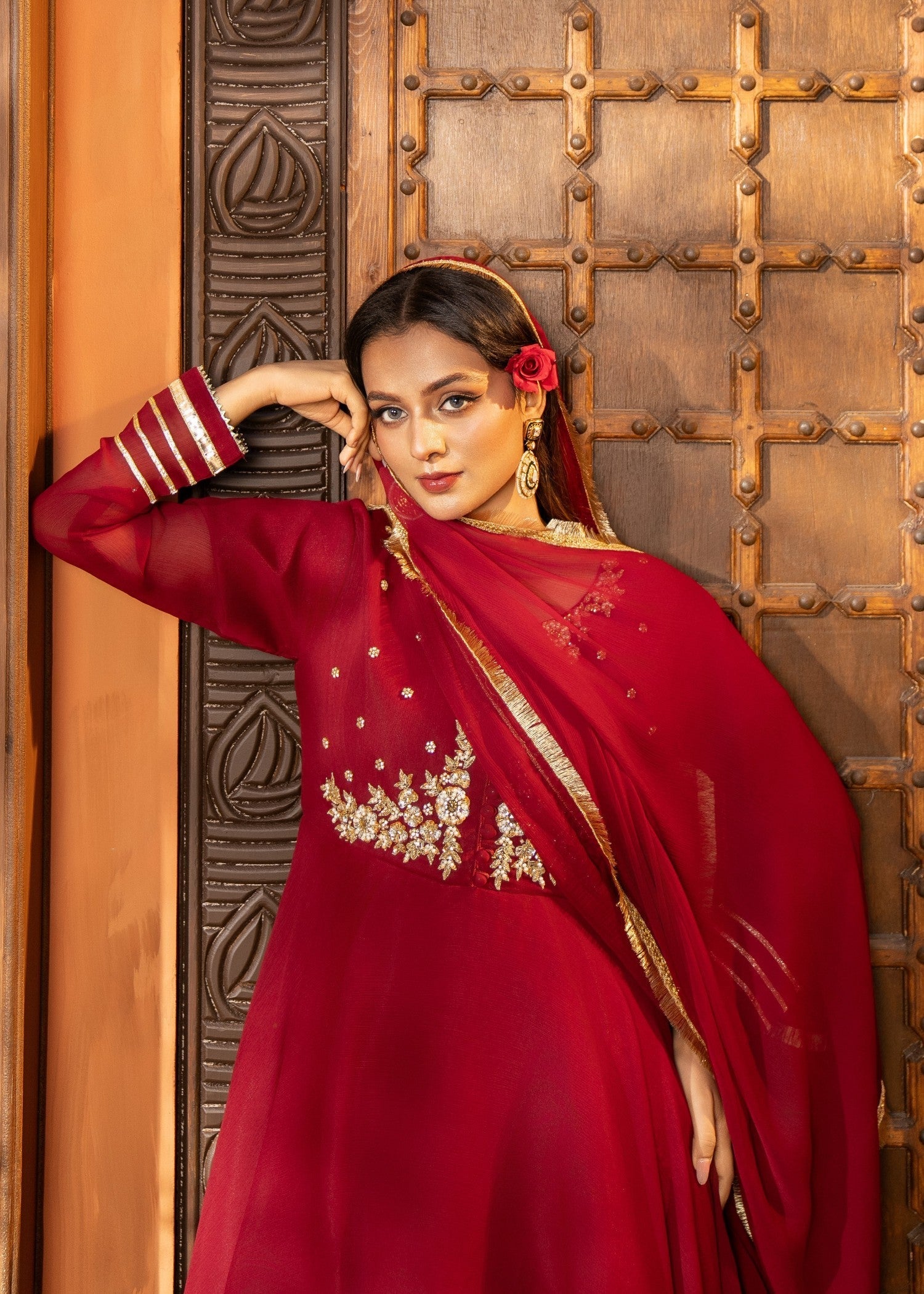 Maira Fashion Red Sharara 20 Women 3pcs