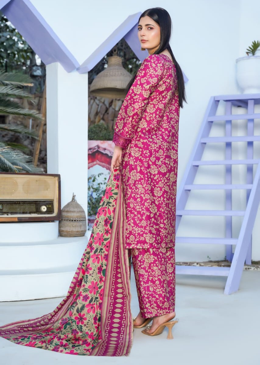 Pehnawa Basics PRINTED LAWN A001 Women 3pcs