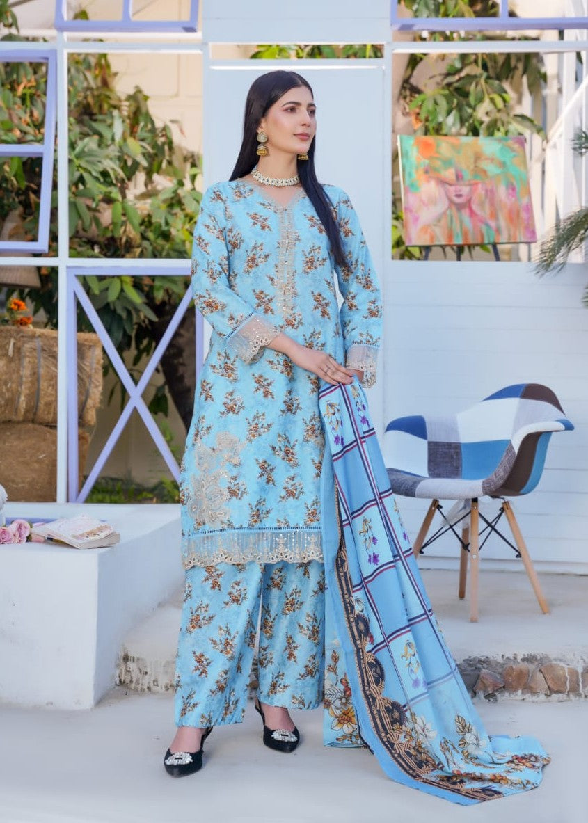 Pehnawa Basics PRINTED LAWN A003 Women 3pcs