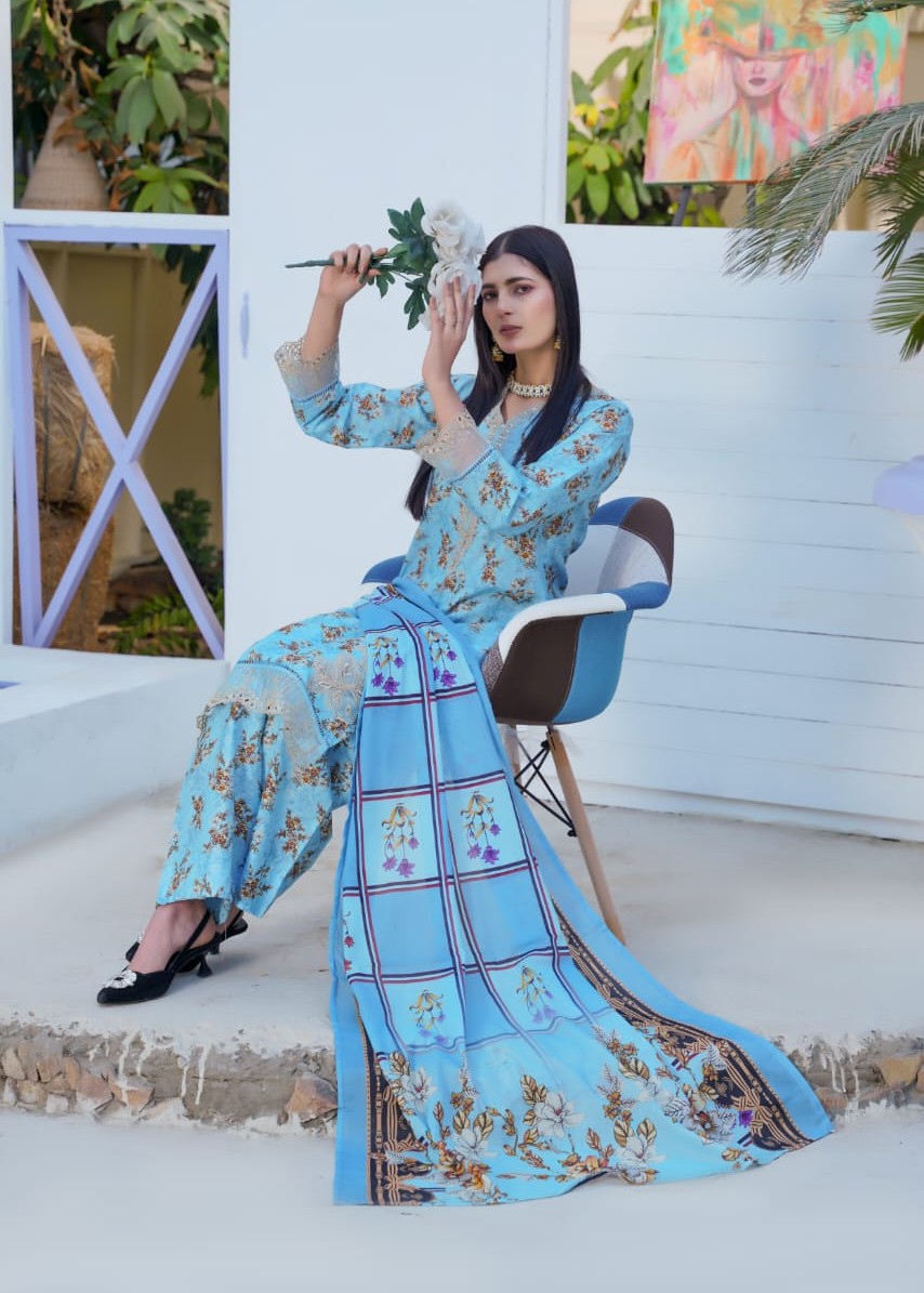 Pehnawa Basics PRINTED LAWN A003 Women 3pcs