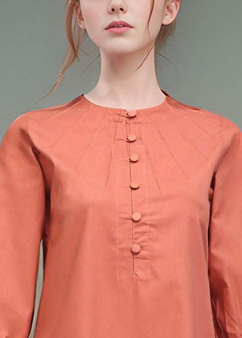 Polkadots Vibrant Coral Eastern Kurta Set 13967HG Women 2pcs