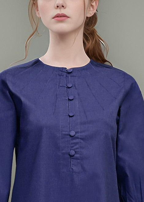 Polkadots Timeless Navy Blue Eastern Kurta Set 13967HG Women 2pcs