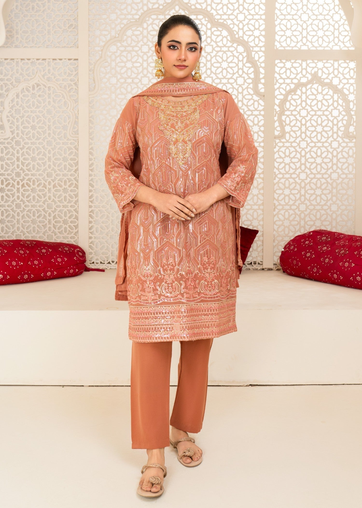 Four Season Boutique BAARISH PINK Women 3pcs