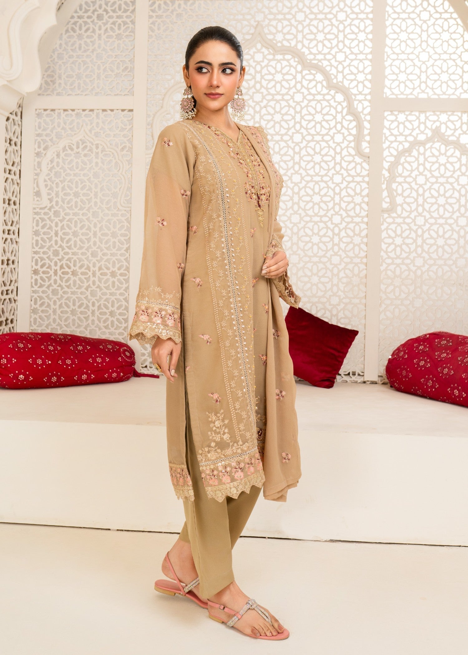 Four Season Boutique CORA CHIFFON BROWN Women 3pcs