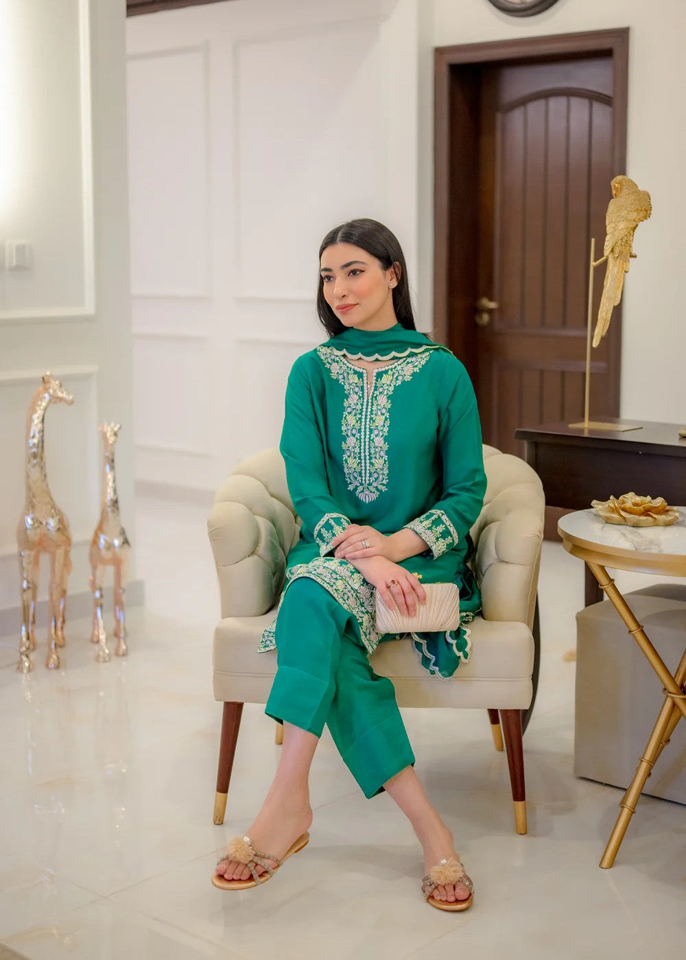 Hues Atelier Green leaf Women 3pcs