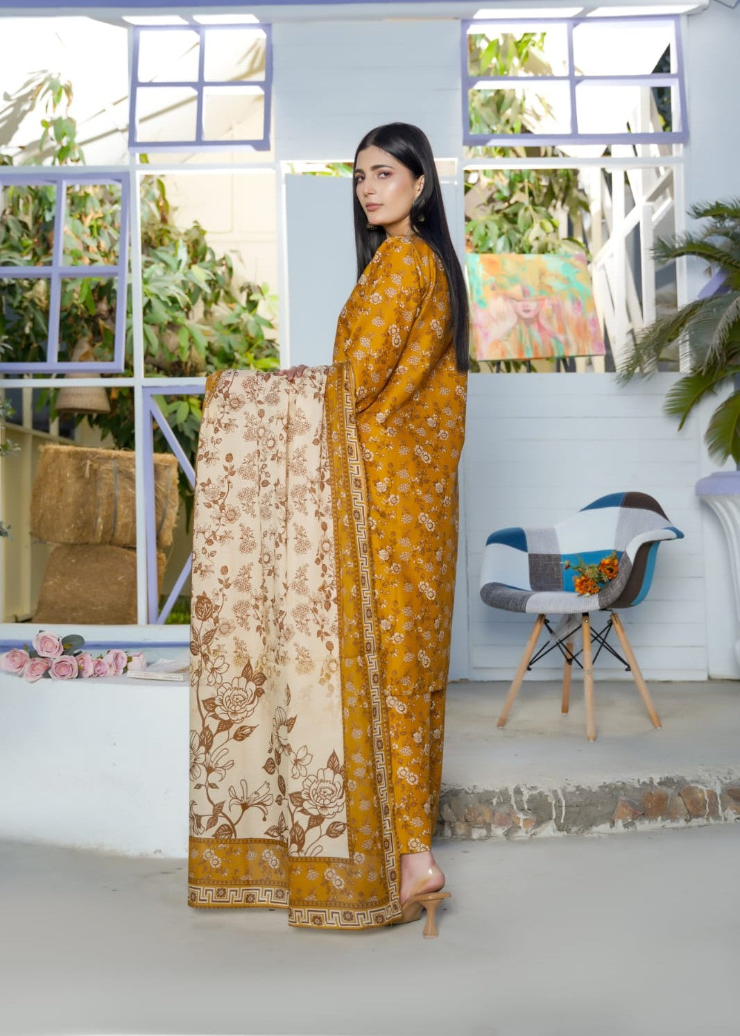 Pehnawa Basics PRINTED LAWN A007 Women 3pcs