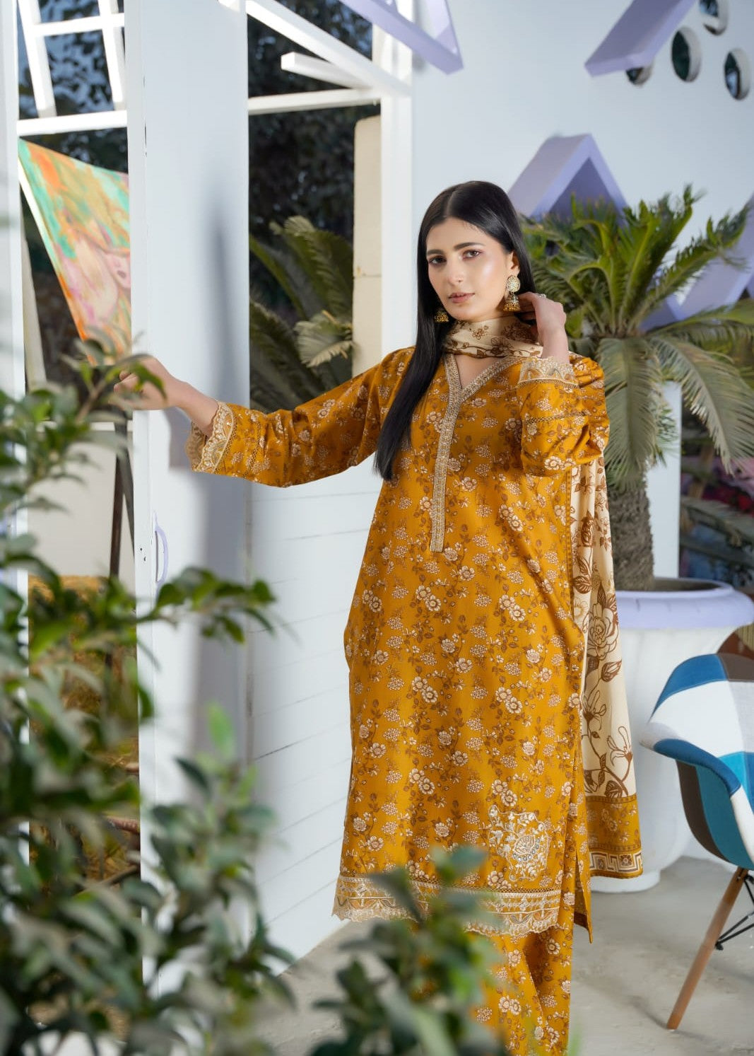 Pehnawa Basics PRINTED LAWN A007 Women 3pcs