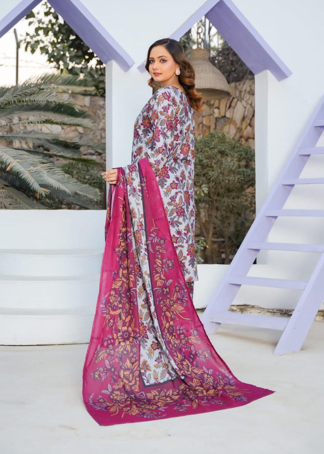 Pehnawa Basics PRINTED LAWN A008 Women 3pcs