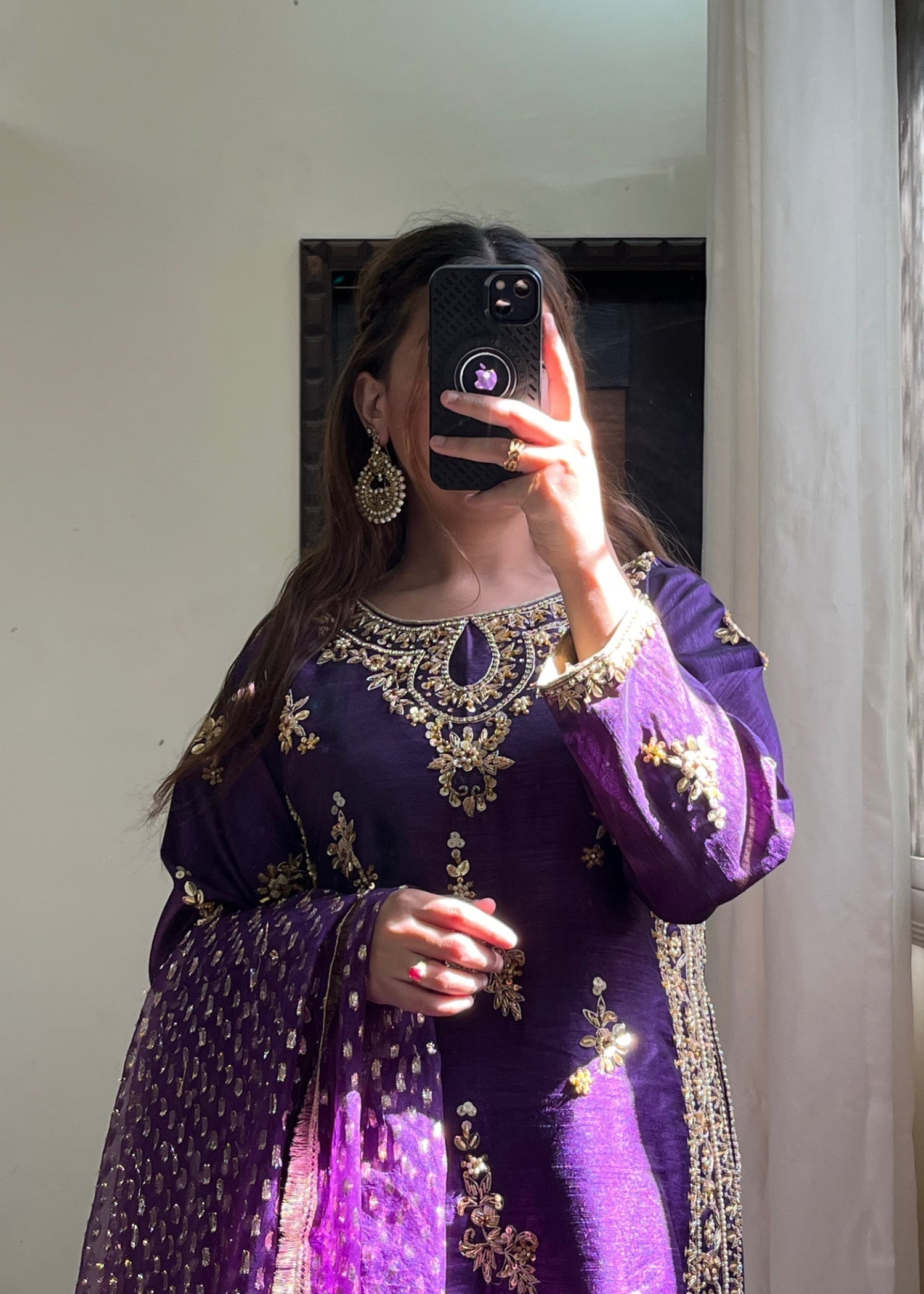 Suits By Sadia Shehnai purple duppatta Women 3pcs