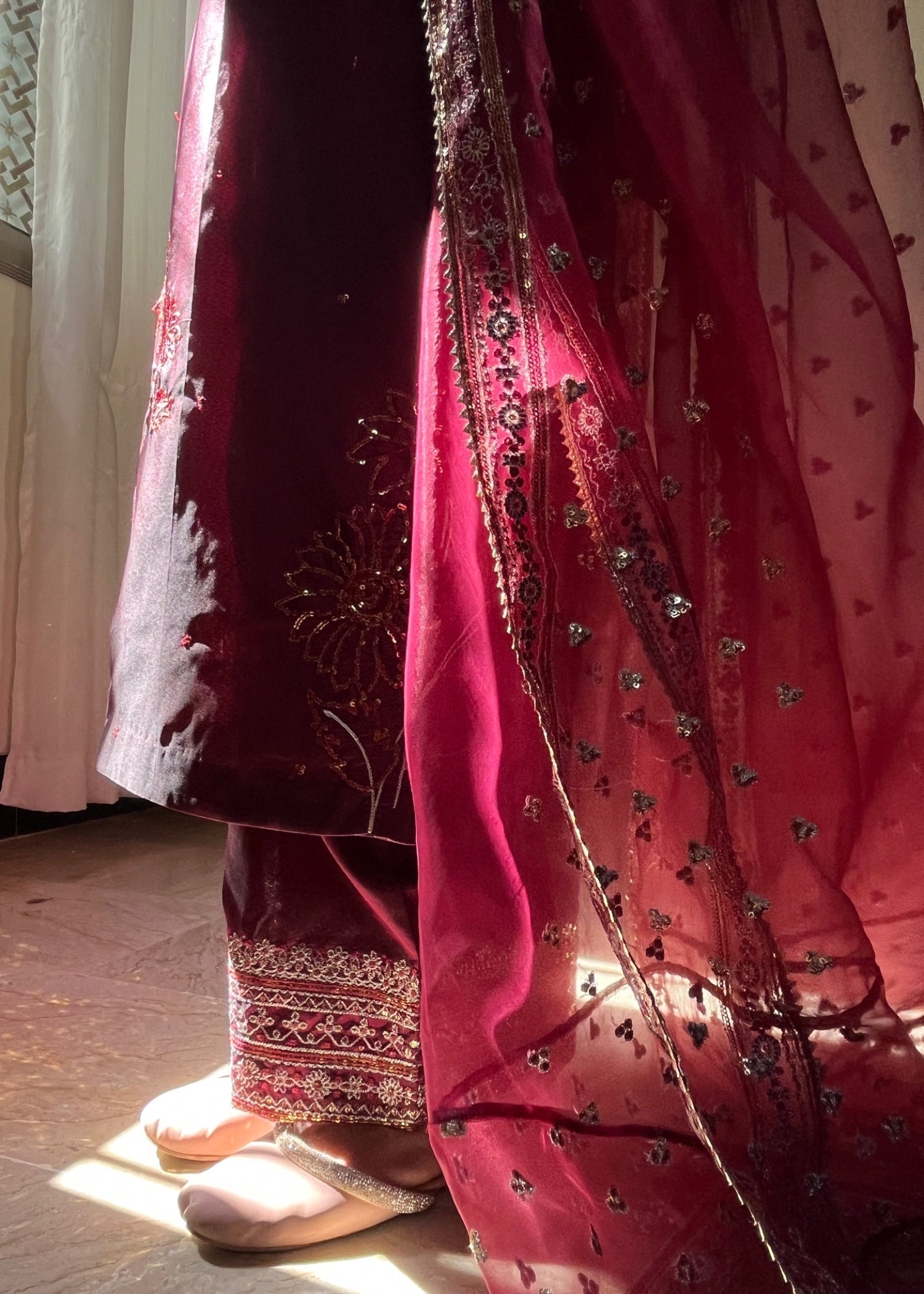 Suits By Sadia Flower Kattan purple Women 3pcs